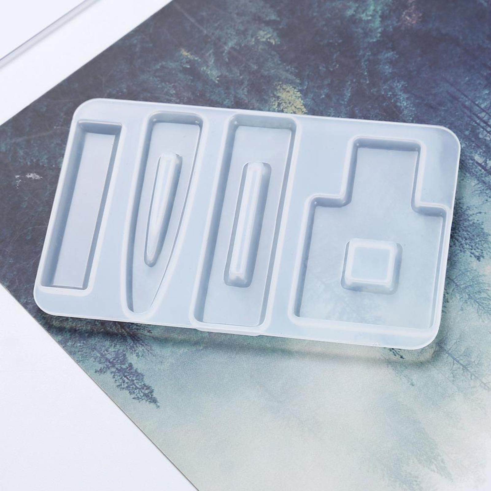 2x2 Pieces Silicone Molds DIY DIY Casting Mold Kit for Epoxy Resin Hair Pins