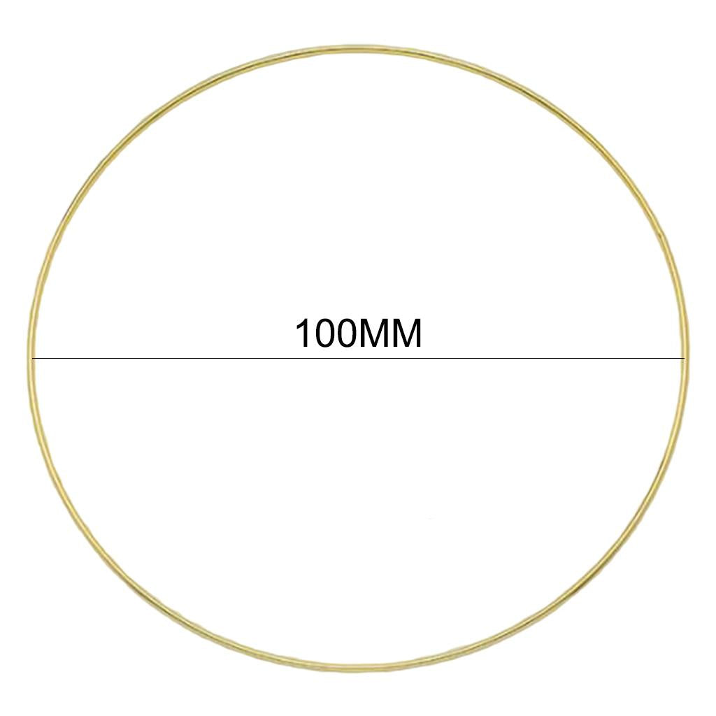4xGold Metal Dream Catcher Dreamcatcher Rings Wreath Macrame Craft Hoops 10cm