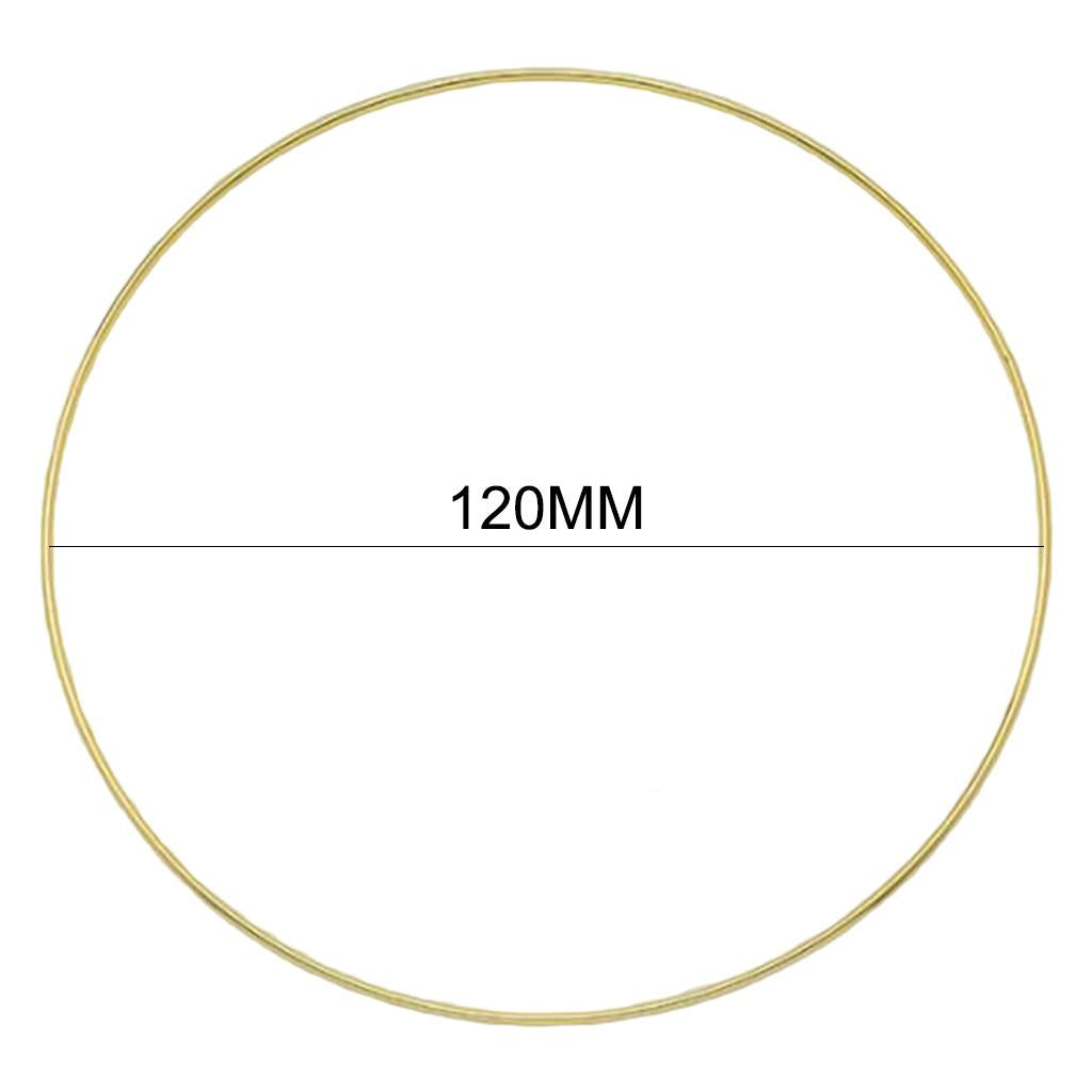 2xGold Metal Dream Catcher Dreamcatcher Rings Wreath Macrame Craft Hoops 12cm