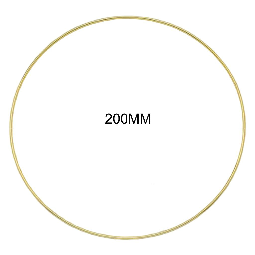 4xGold Metal Dream Catcher Dreamcatcher Rings Wreath Macrame Craft Hoops 20cm