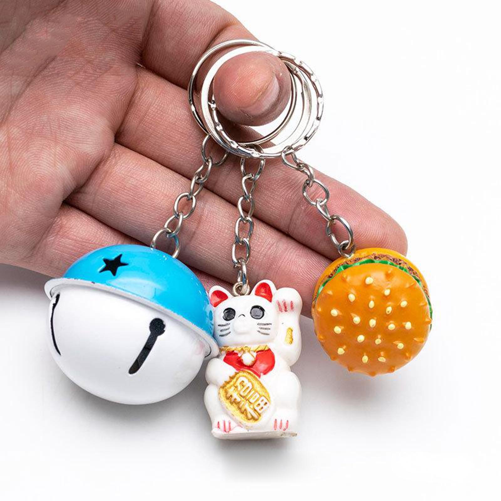 2x30x Keyring Blanks Key Chains Findings Split Rings 4 Link 25mm_White K