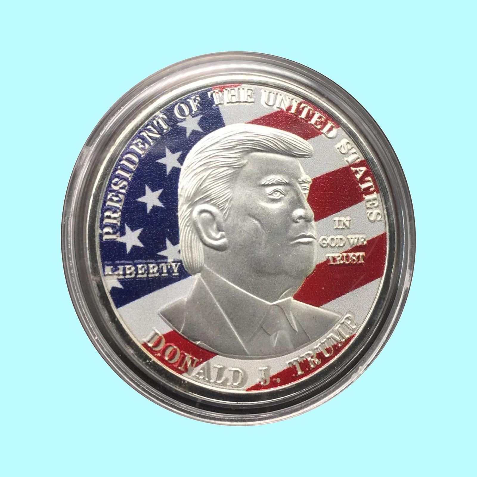 3xDonald Trump Make America Great Again Flag Eagle Commemorative Coin