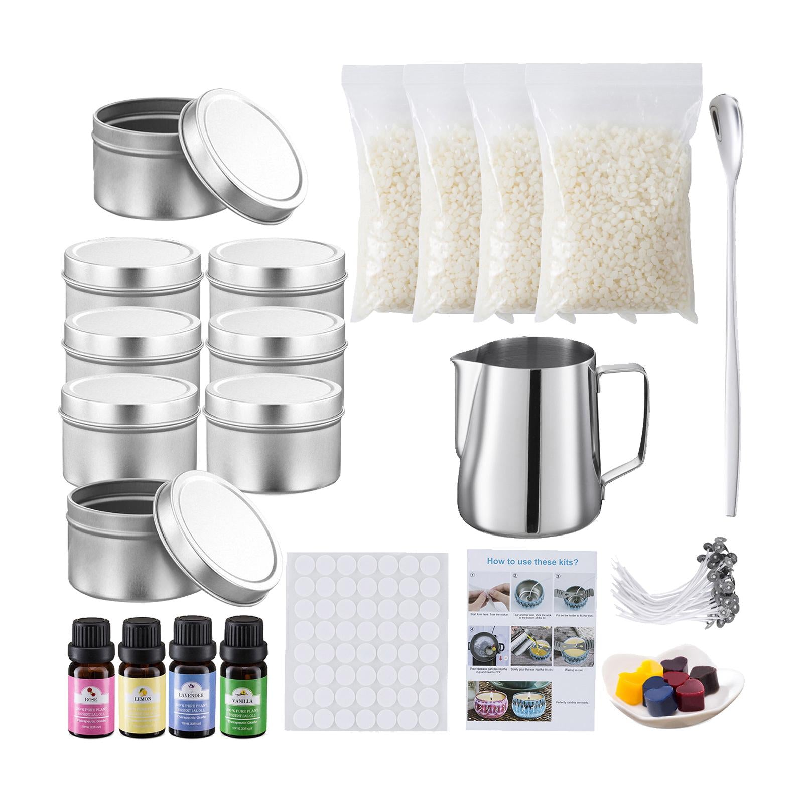 Candle Making Kit Beginner Make Supplies Dyes Tins Tealight Crafting Tools