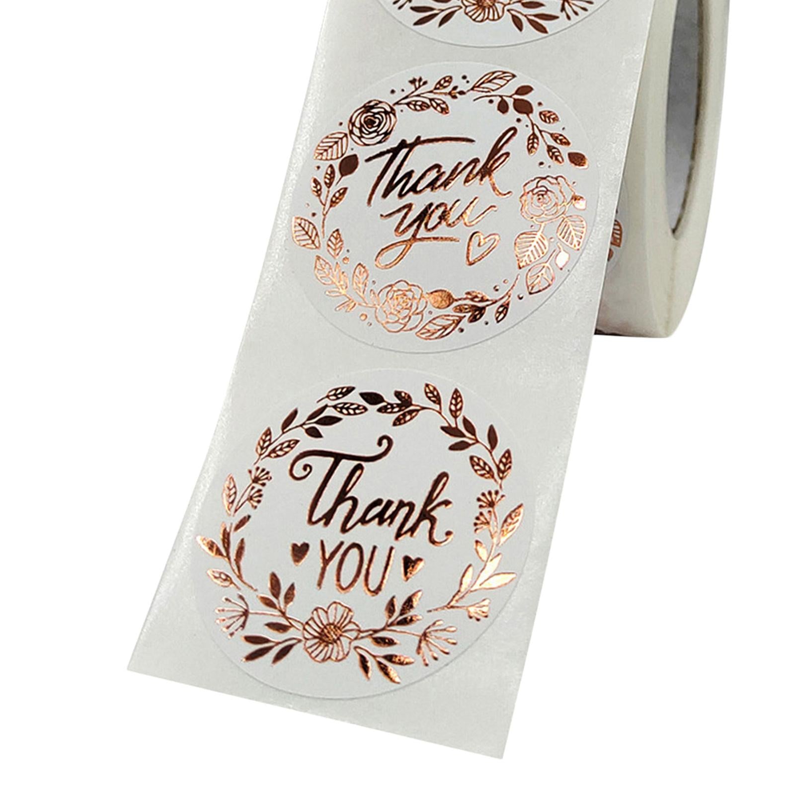 4xThank You Stickers Seal Labels Decals for Business Packaging Gift Wrap 2.5cm
