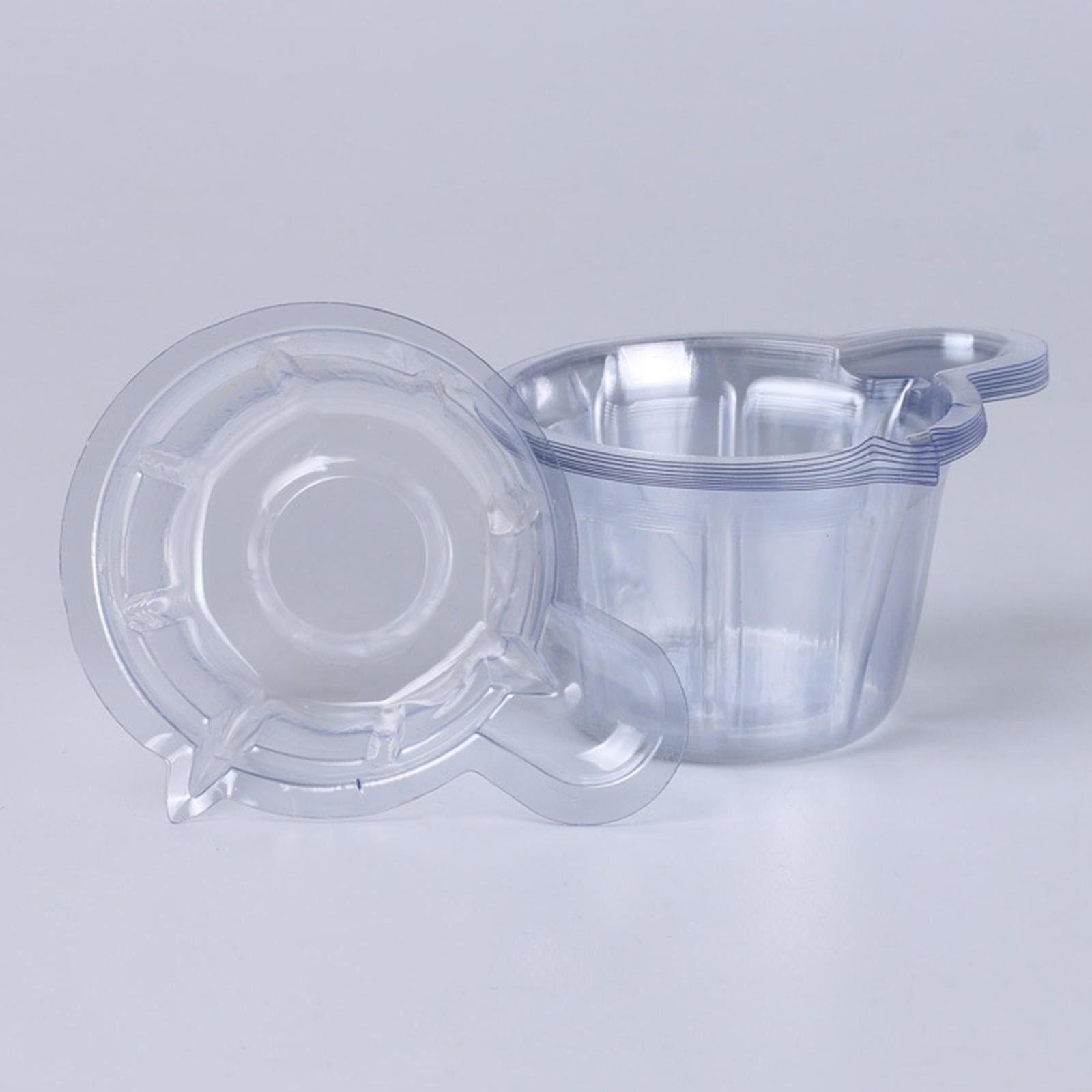 2x50x Plastic Mixing Cups Paint Pigment Mixing Pot Clear Disposable Ink Holder