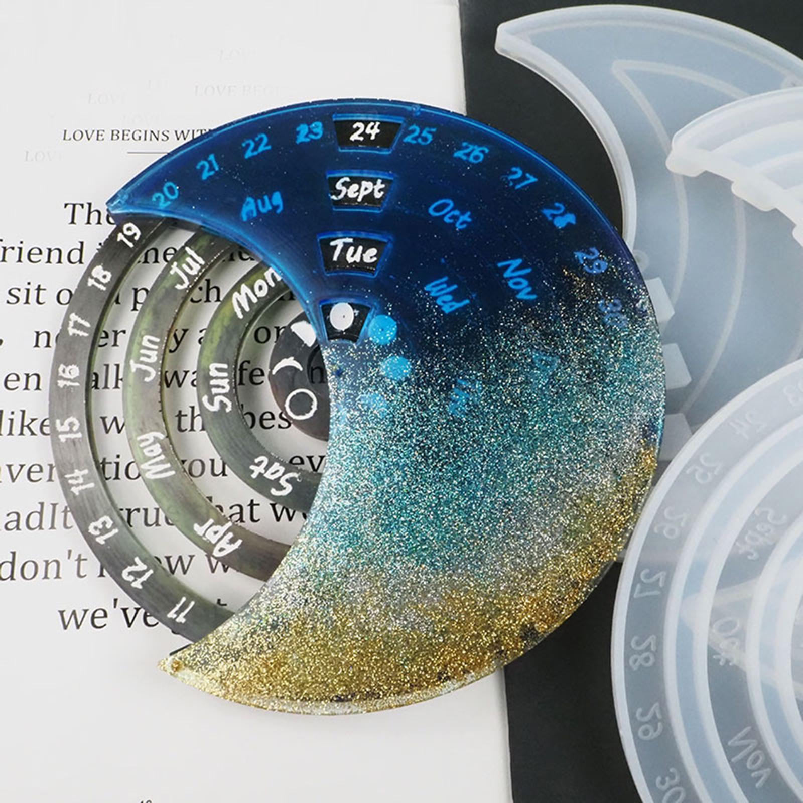 DIY Wall Perpetual Calendar Resin Casting Mold Silicone Mould for Home Decor