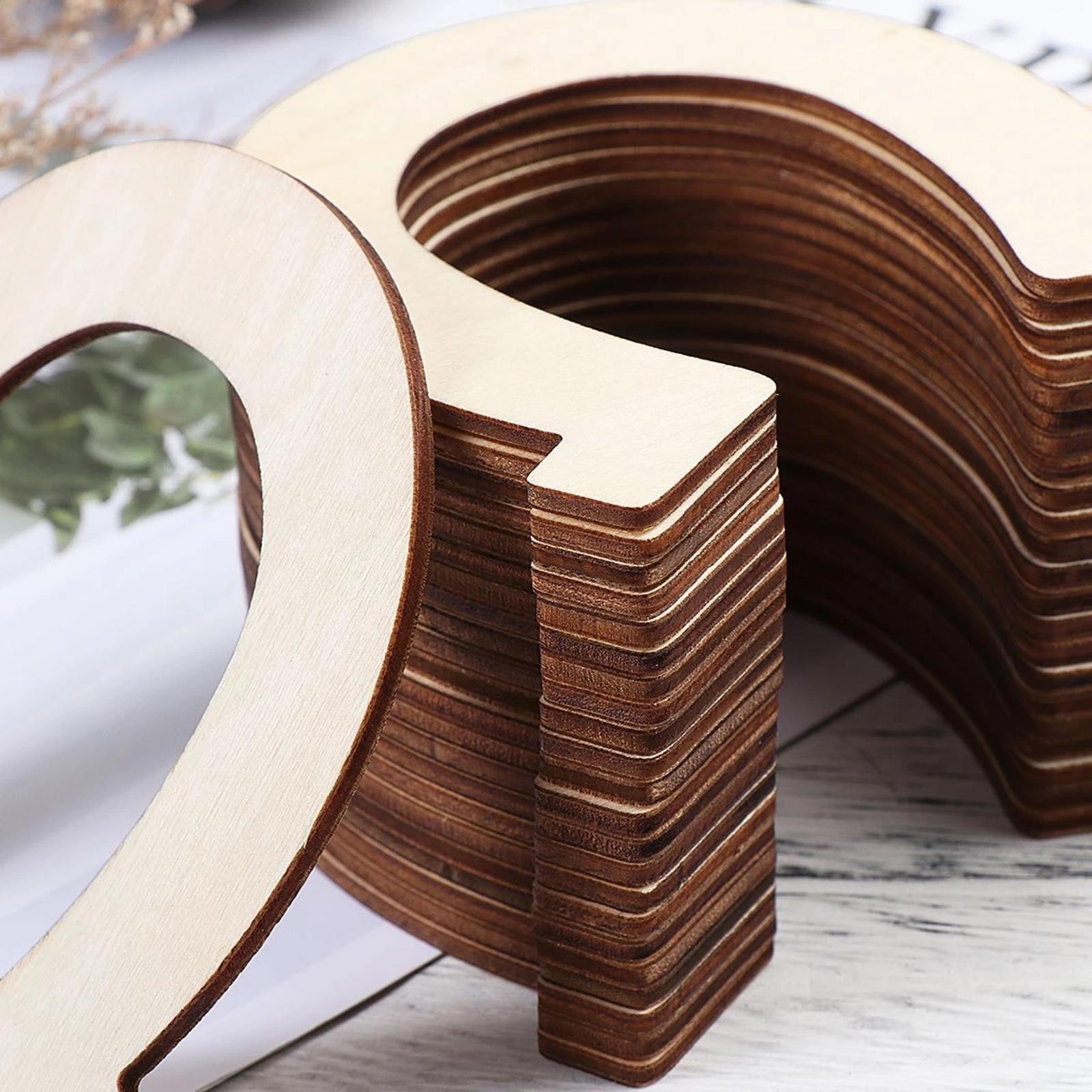 DIY Wooden Slices Crafts Horseshoe Natural Chip Wood Pieces Birthday Decor