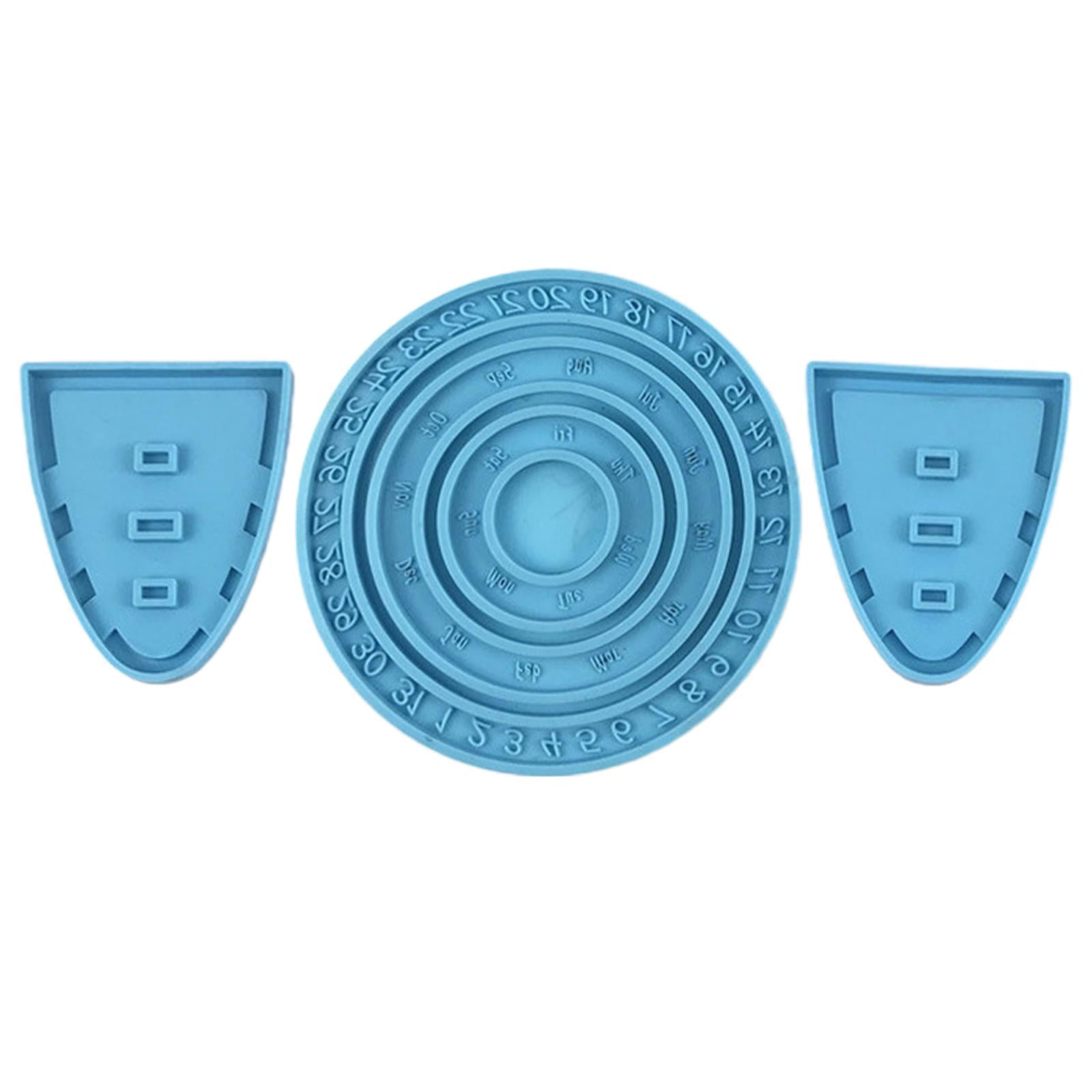 Calendar Mold Round Date Disc Resin Casting Mould Wall Hanging Craft Making