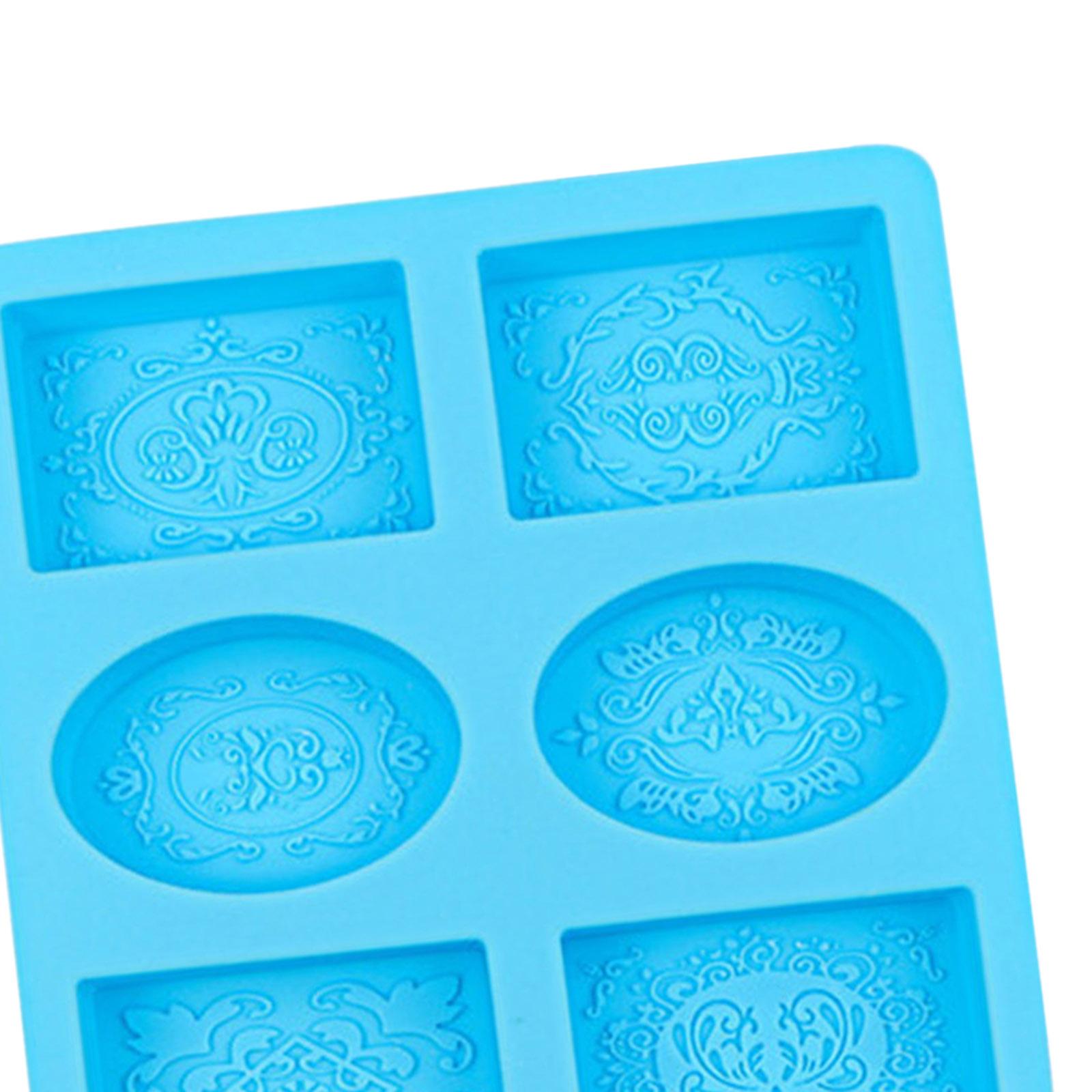 Cake Mould Tray 6 Cavity Soap Bar Silicone Mold Candle Making For Pudding