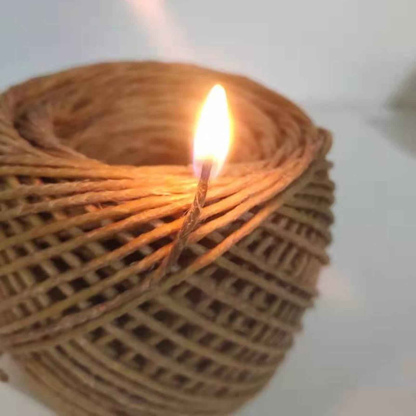 200ft Premium Candle Wick Natural with Beeswax Coating Organic Craft Rope