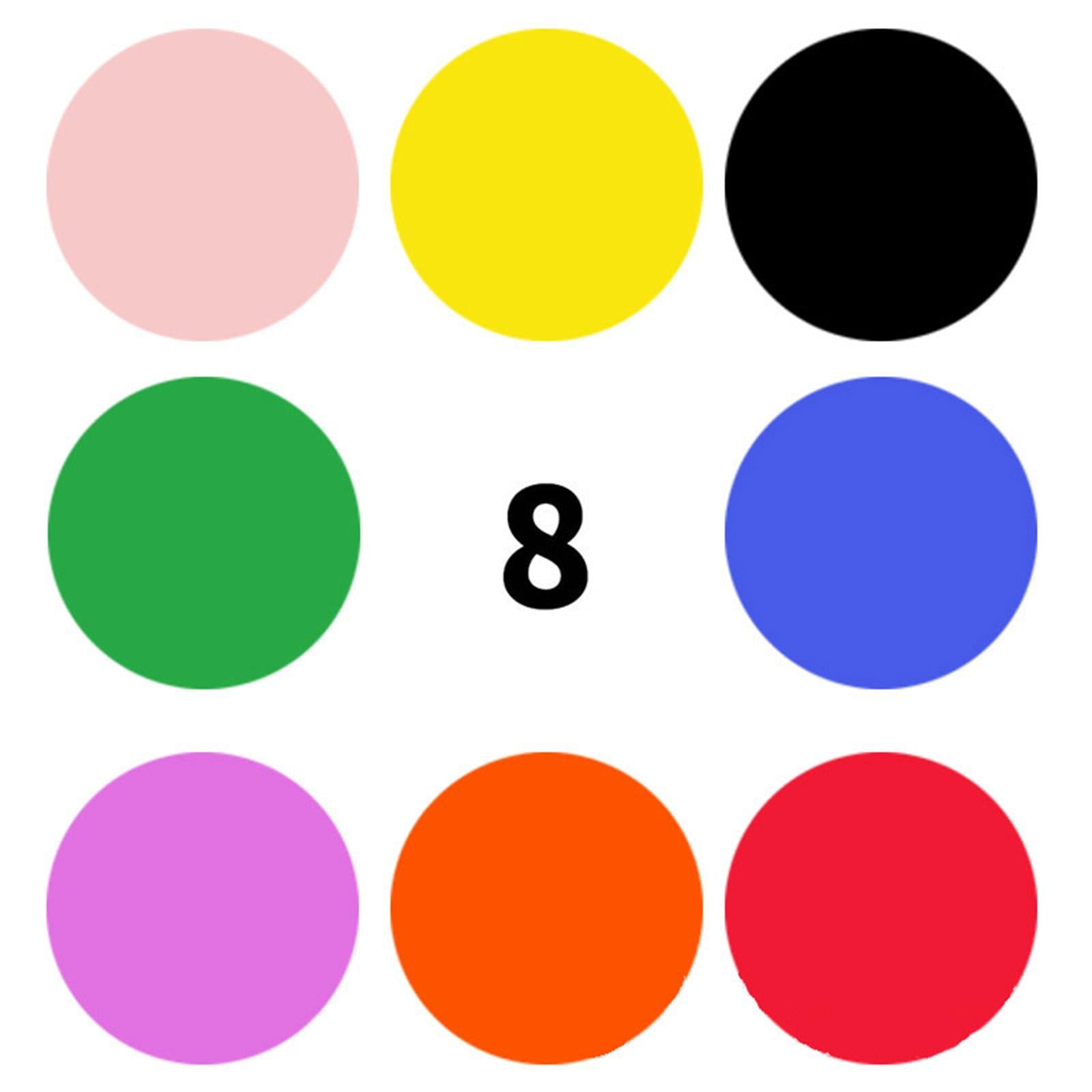 2x25mm Round Multi Color coded Inventory Dots Roll of 500 Labels Stickers