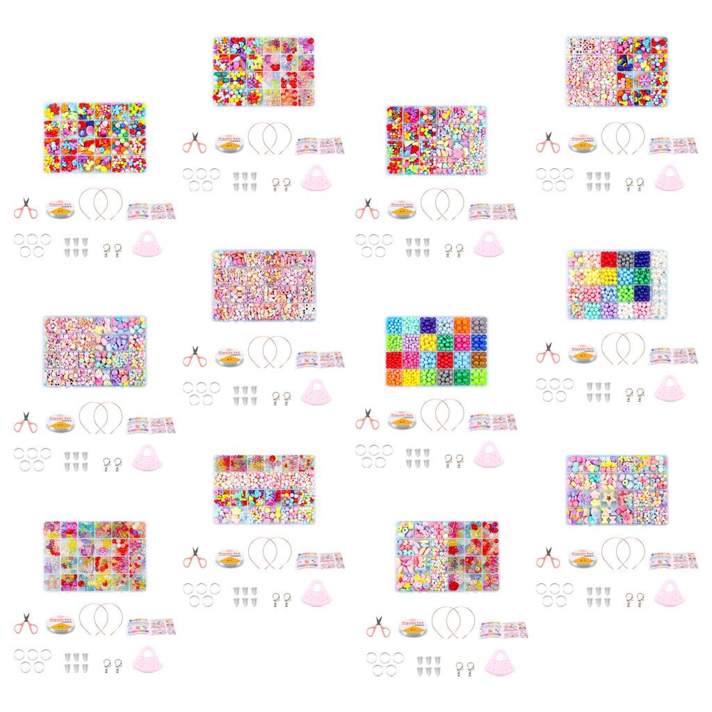 Bracelet Craft Beads Jewellery Making Set Box Kit For Kids Girl DIY Set 1