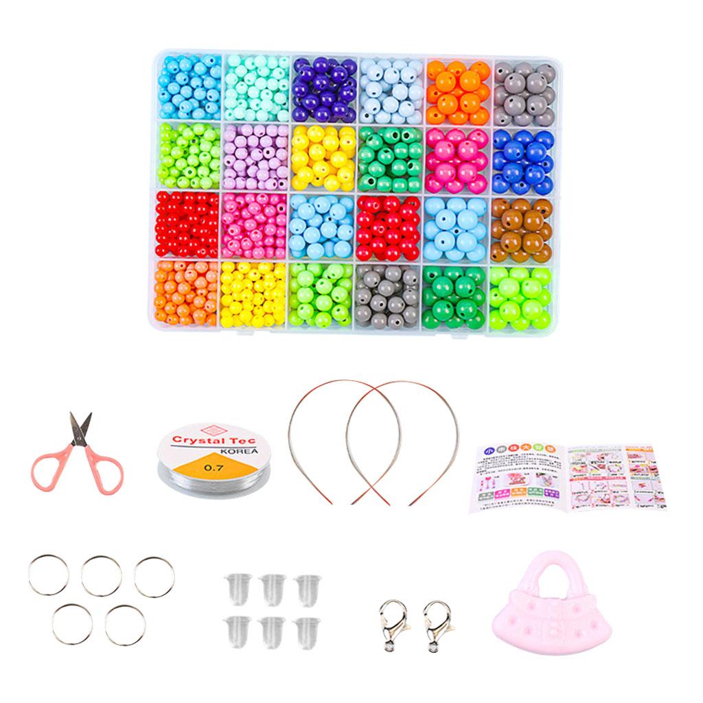 Bracelet Craft Beads Jewellery Making Set Box Kit For Kids Girl DIY Set 5