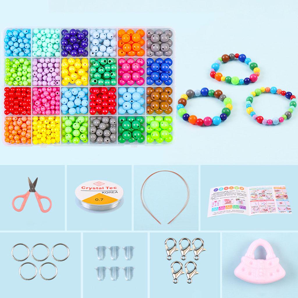 Bracelet Craft Beads Jewellery Making Set Box Kit For Kids Girl DIY Set 5