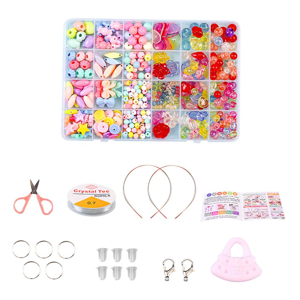 Bracelet Craft Beads Jewellery Making Set Box Kit For Kids Girl DIY Set 8