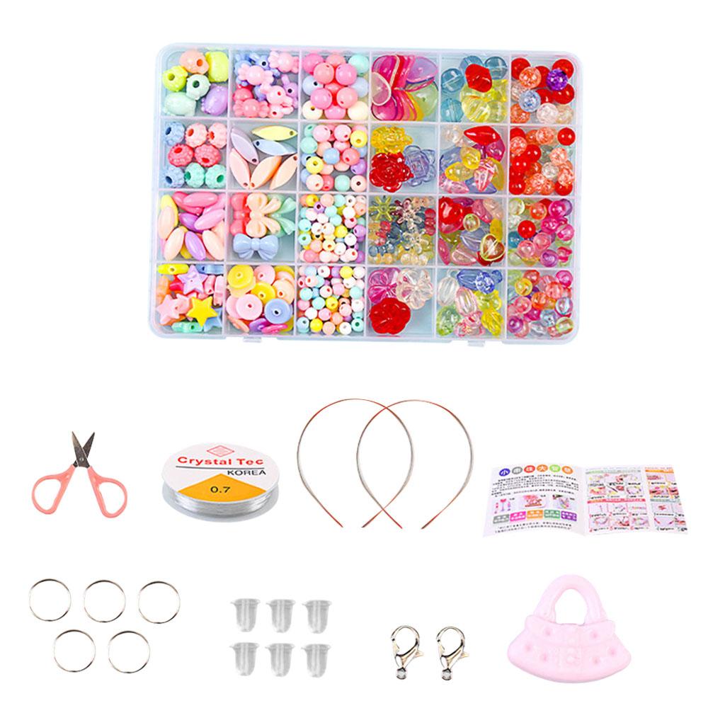 Bracelet Craft Beads Jewellery Making Set Box Kit For Kids Girl DIY Set 8