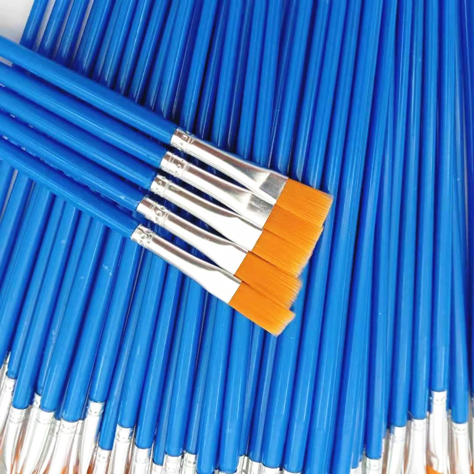Artist Paint Brush Set For Acrylic Painting Oil Watercolor Paint Supplies Flat Tip