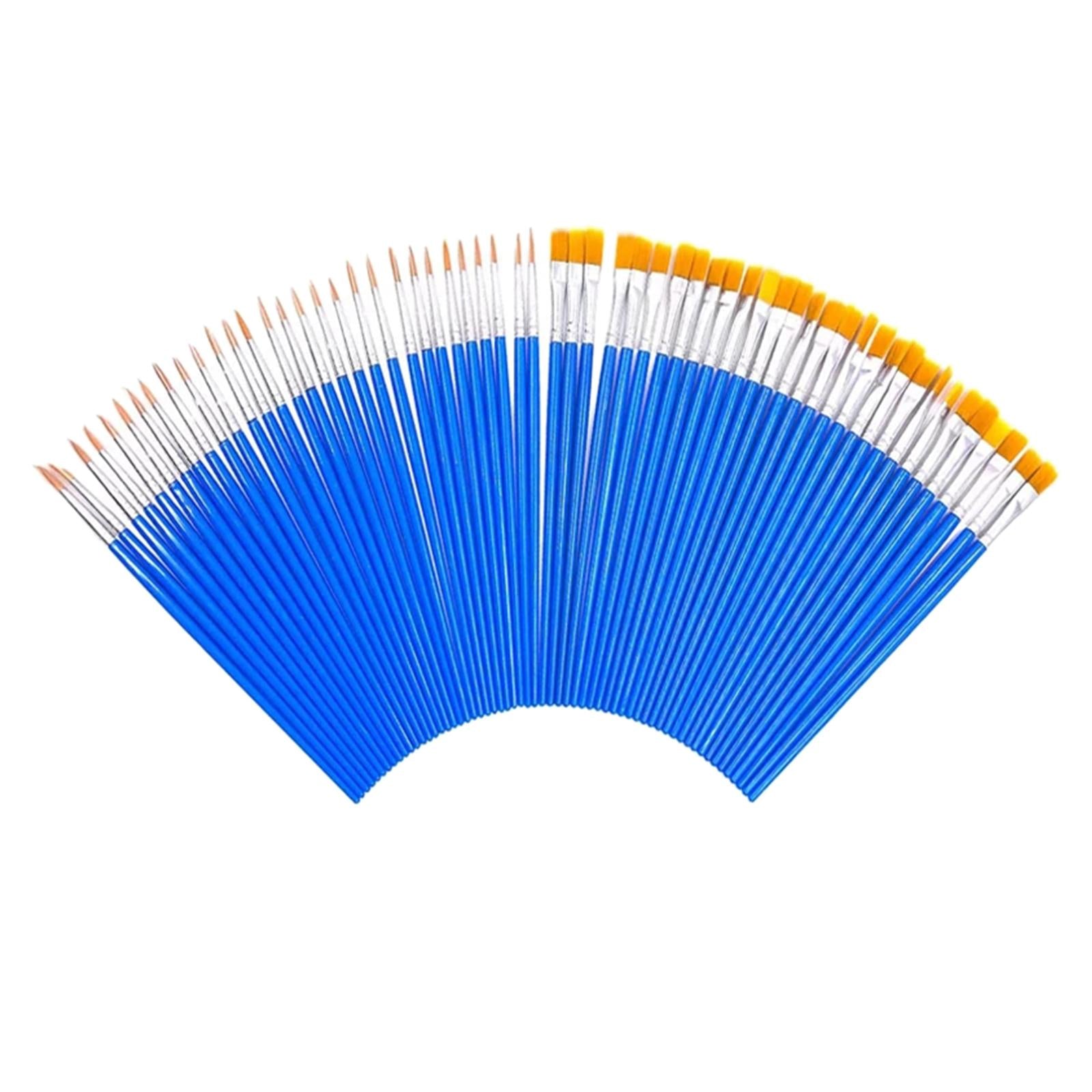 Artist Paint Brush Set For Acrylic Painting Oil Watercolor Paint Supplies Flat Tip Pointed Tip