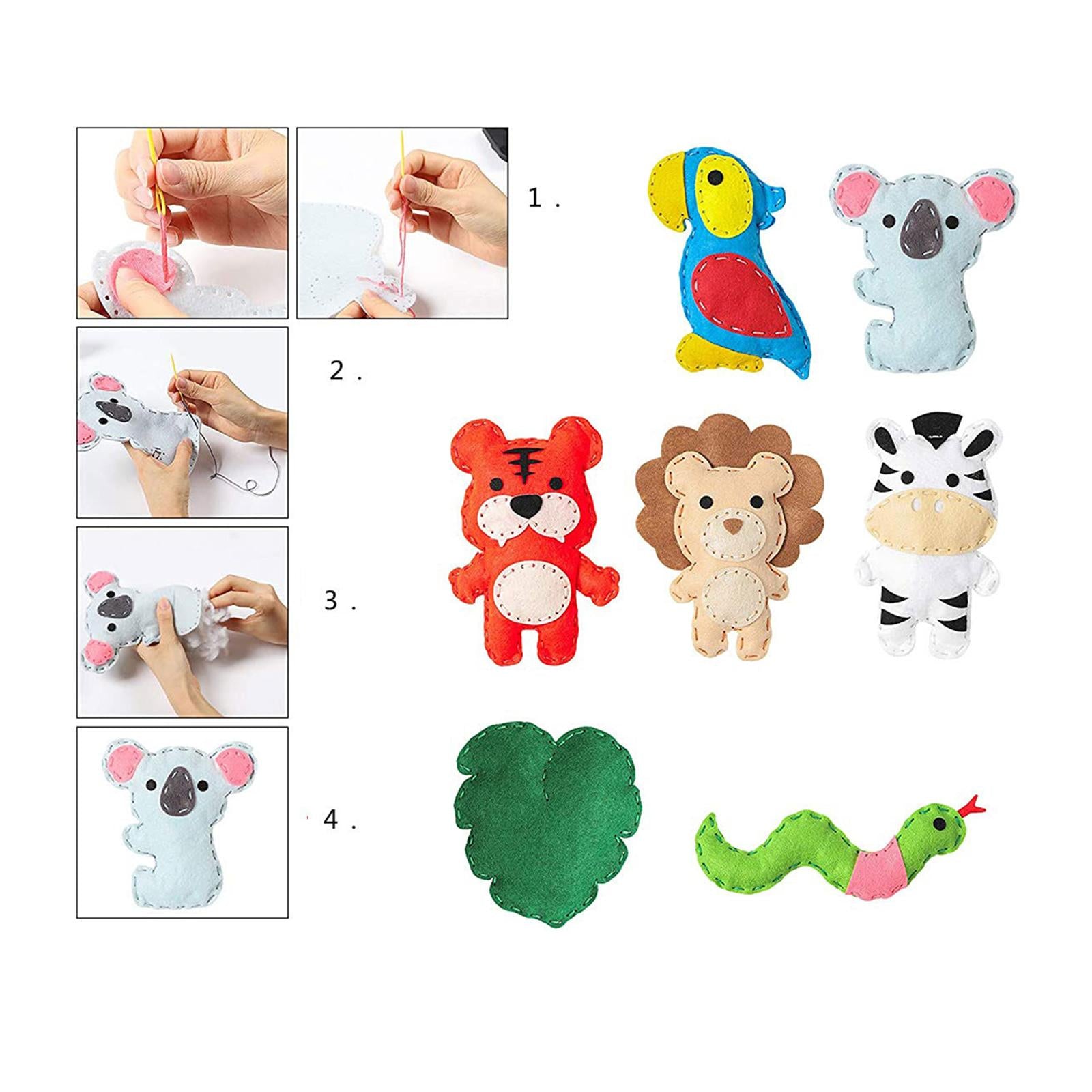 Animals Sewing Craft Kit DIY Forest Creatures for Beginners Educational Arts