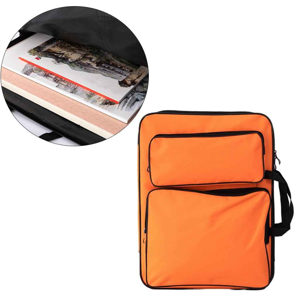 Water Proof A3 Portfolio Case Artist Art Supplies School Bag Student Zipper