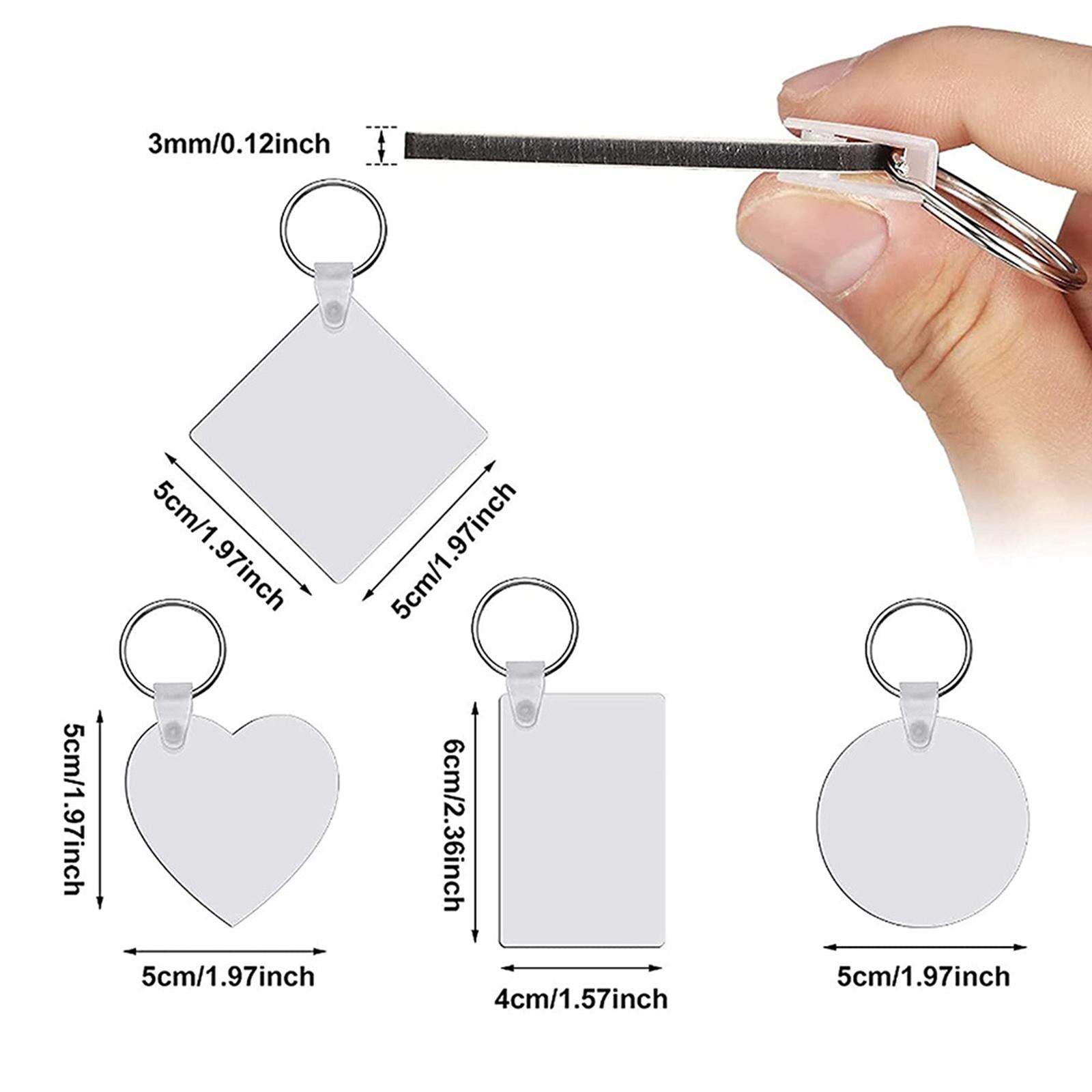 DIY Heat Transfer Keychain Blanks Circle Discs Kit Disc Ring Sublimation