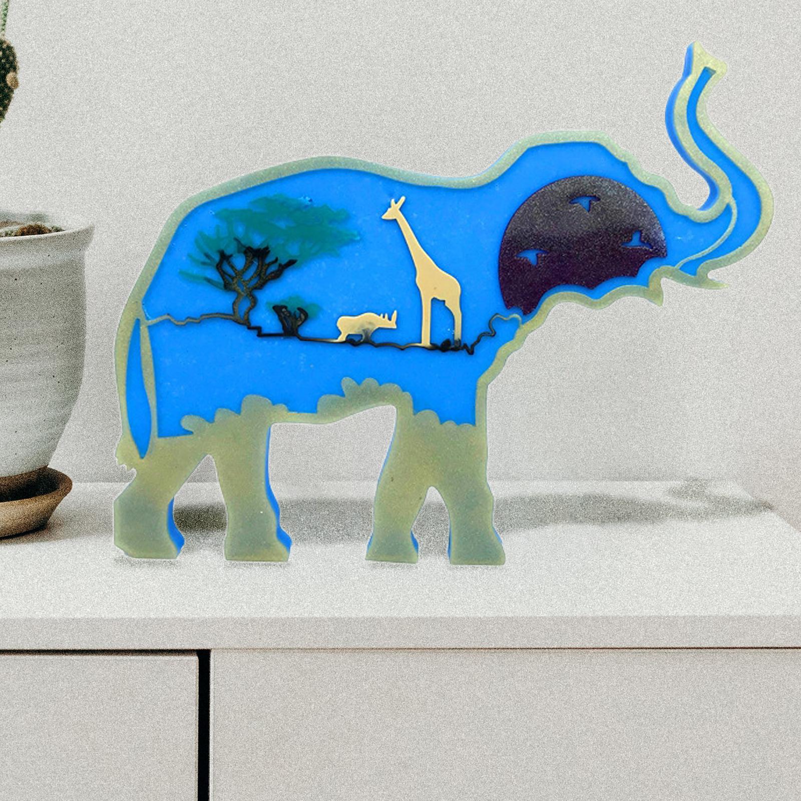 Animal-Shaped Silicone Molds Easy to Demold for Yards Kitchens DIY Craft Elephant