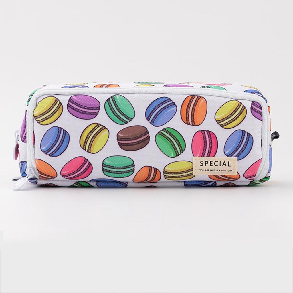 Canvas Pencil Case Pen Bag Stationery Box for Students Macaron