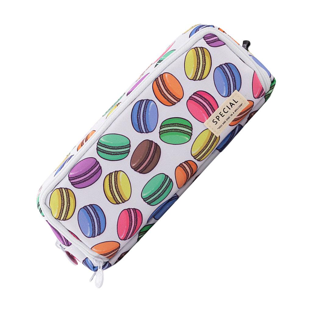 Canvas Pencil Case Pen Bag Stationery Box for Students Macaron