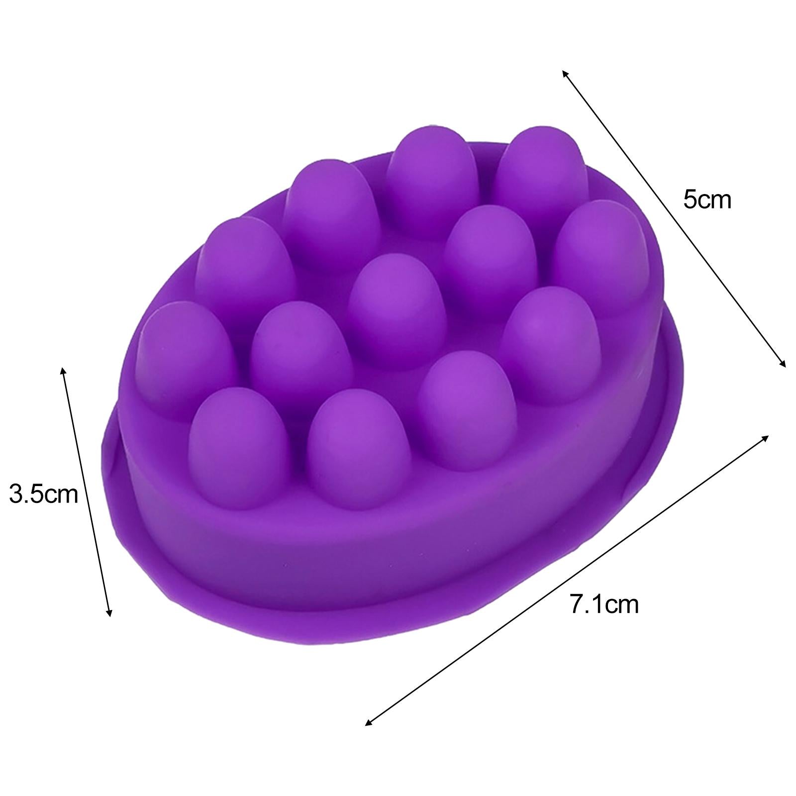 3xSilicone Massage Soap Mold Mould for DIY Craft Polymer Clay Candle Making