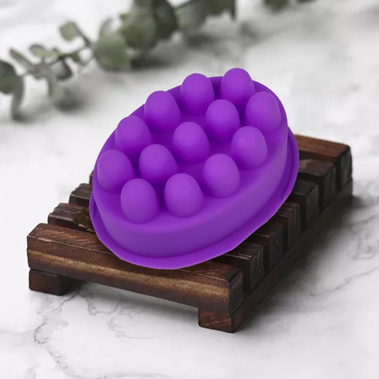 3xSilicone Massage Soap Mold Mould for DIY Craft Polymer Clay Candle Making