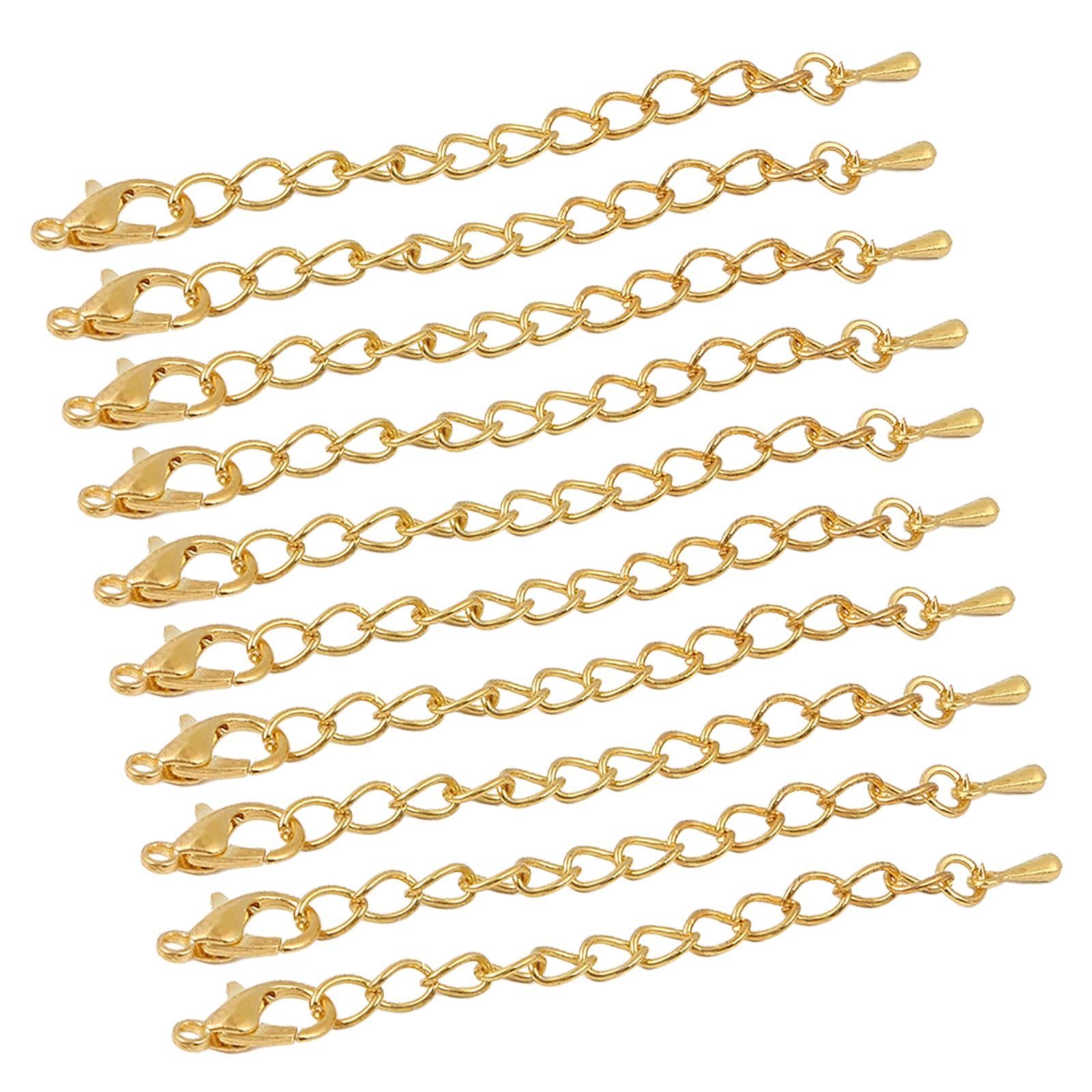 2x10x Extender Chain Jewelry Making Findings Holiday Gifts Bracelet Necklace Golden