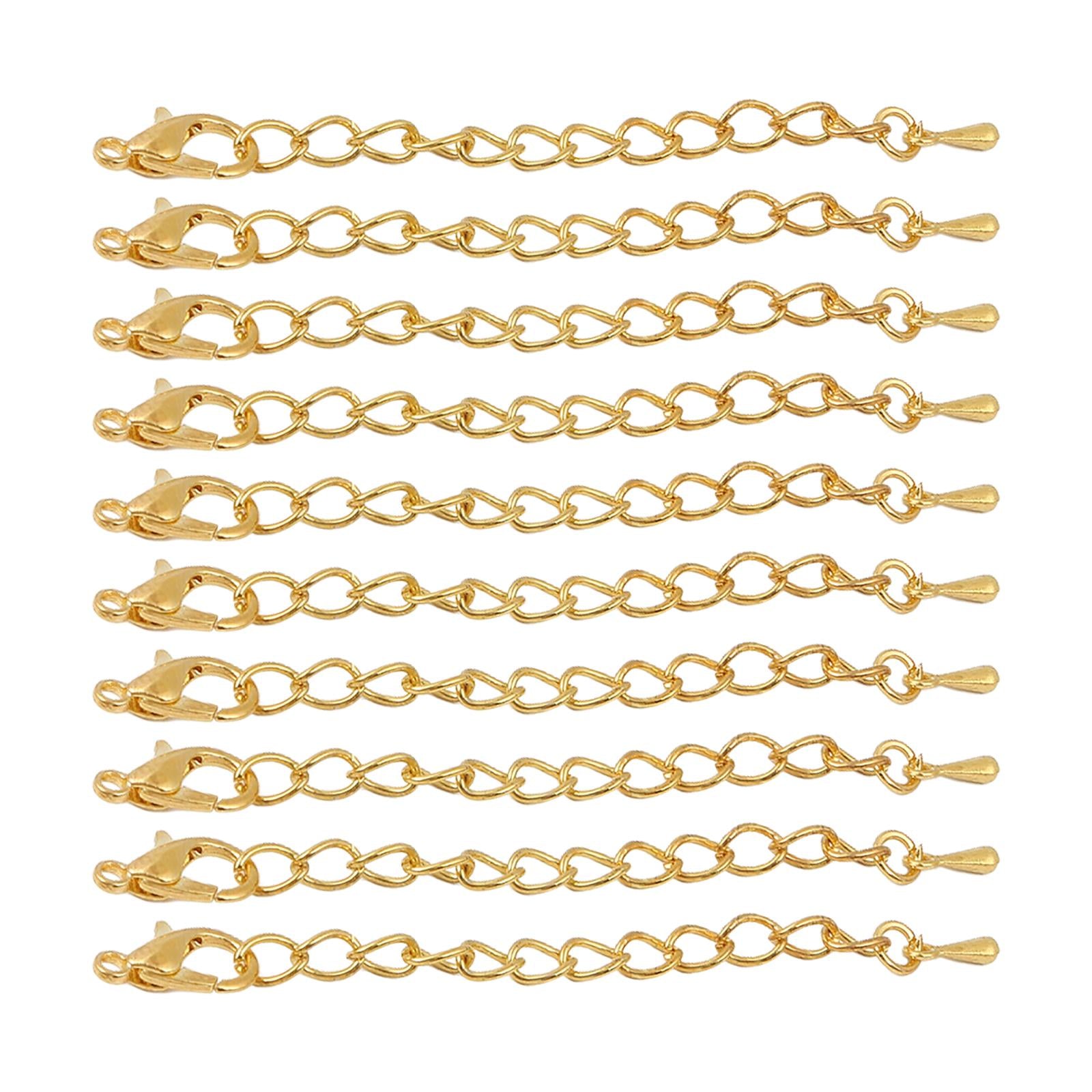 2x10x Extender Chain Jewelry Making Findings Holiday Gifts Bracelet Necklace Golden