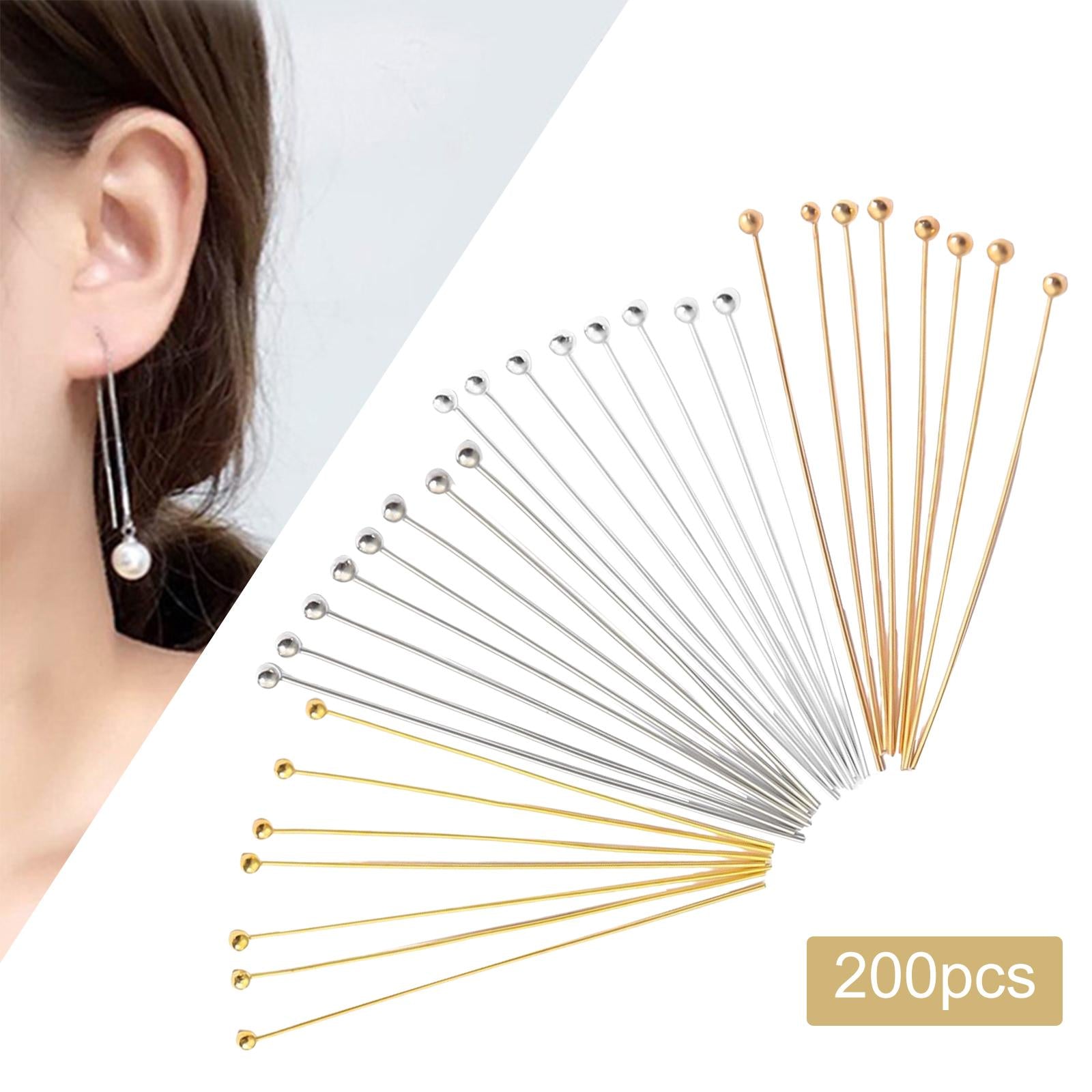 3x200x Metal Ball Head Pins Round Ball Point for Jewelry Making DIY Findings
