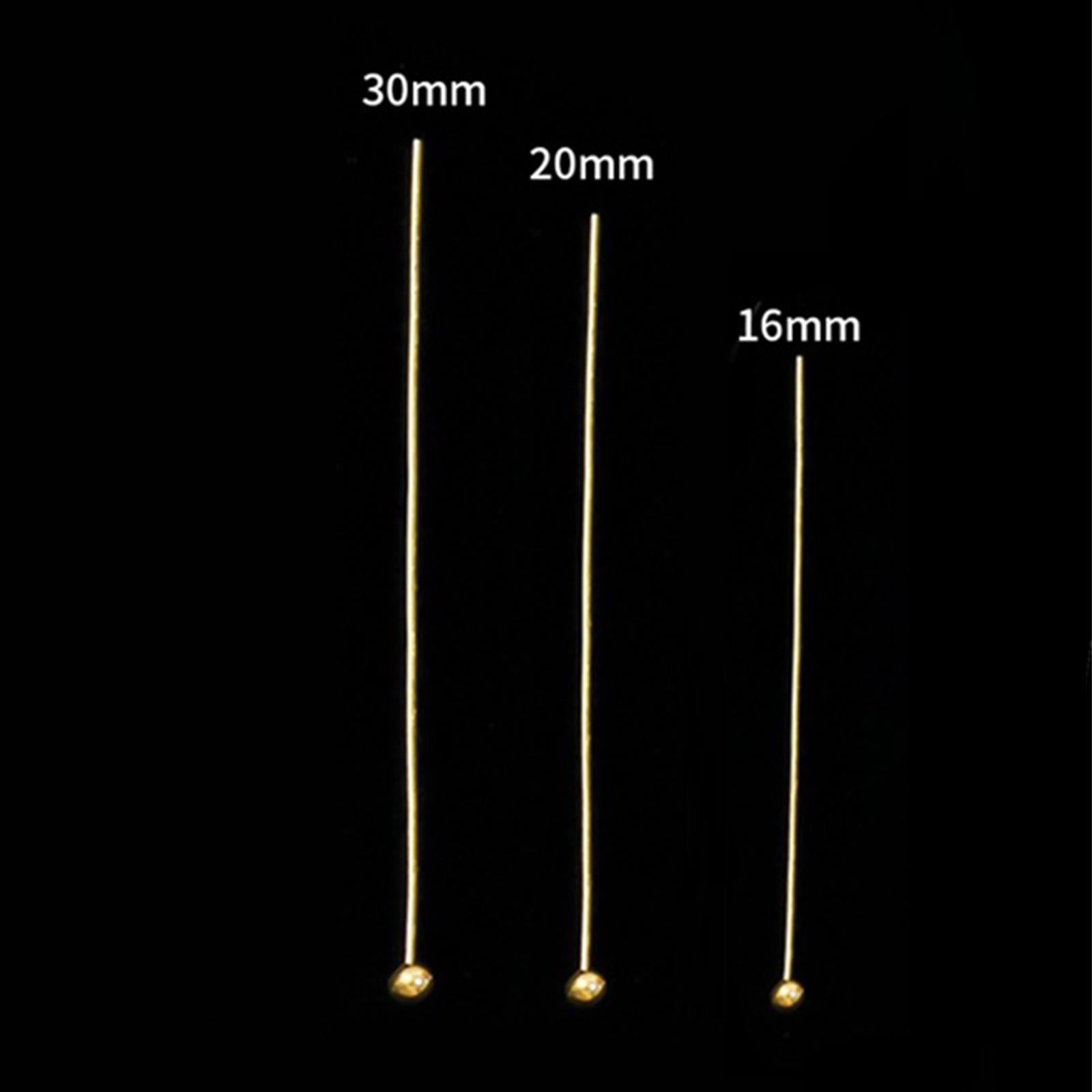 2x200x Metal Ball Head Pins Round Ball Point for Jewelry Making DIY Findings