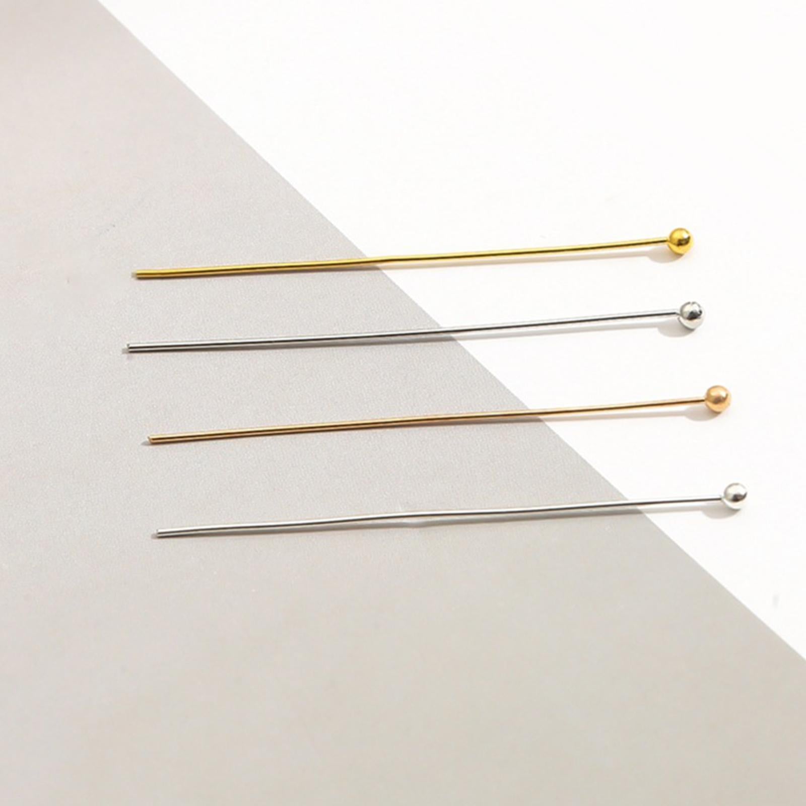 4x200x Metal Ball Head Pins Round Ball Point for Jewelry Making DIY Findings