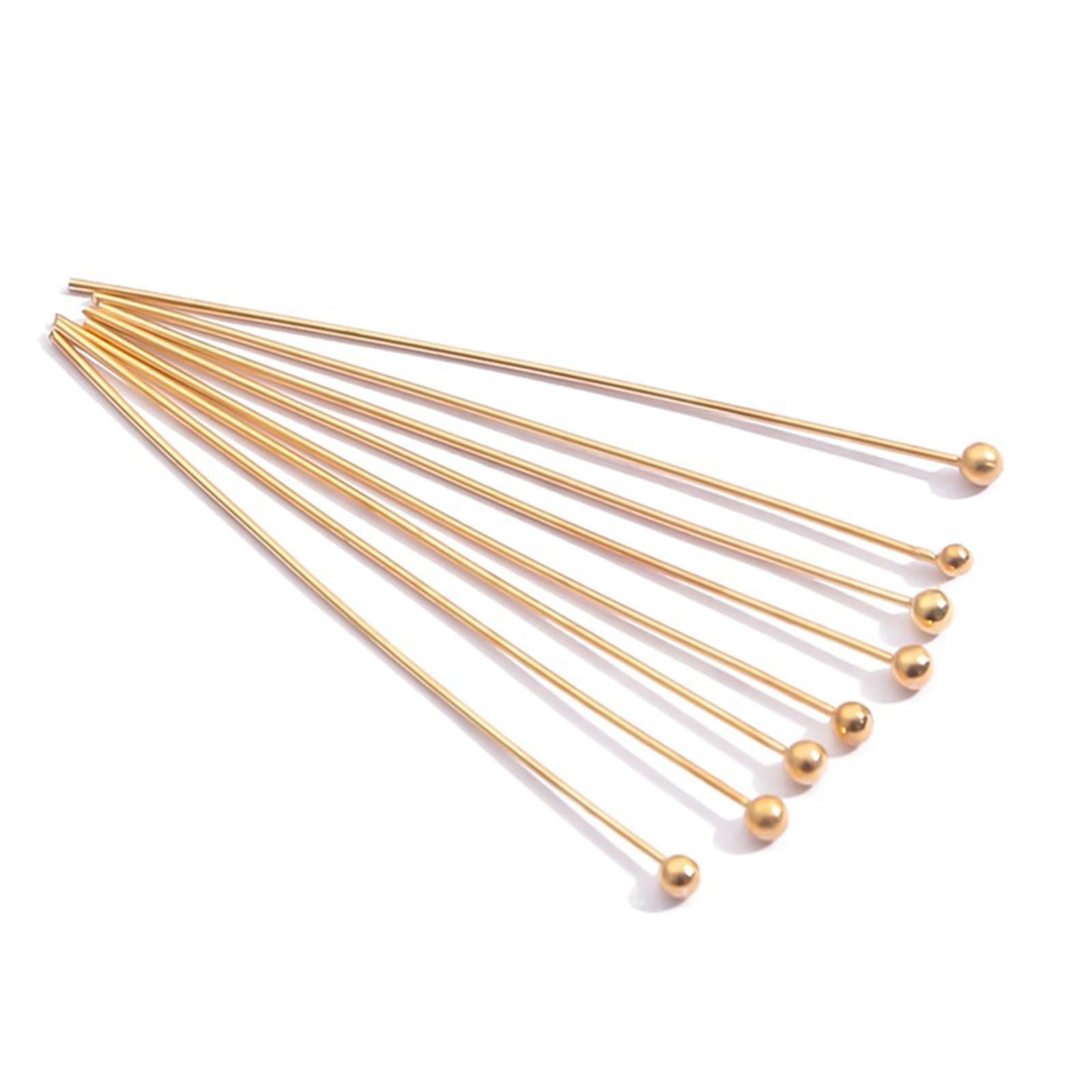 4x200x Metal Ball Head Pins Round Ball Point for Jewelry Making DIY Findings
