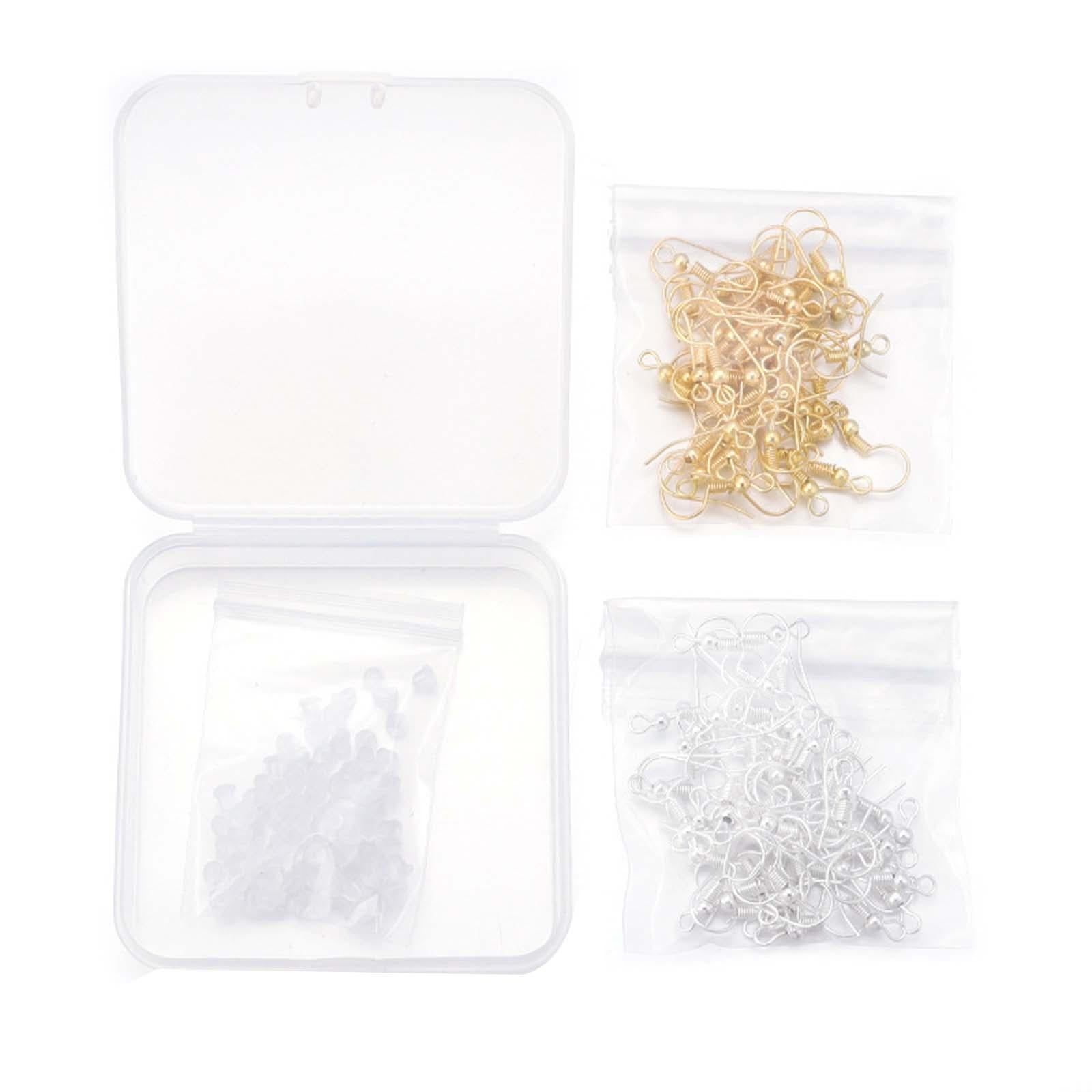 3xEarring Hooks DIY Jewelry Making Supplies Earring Backs Stoppers White K
