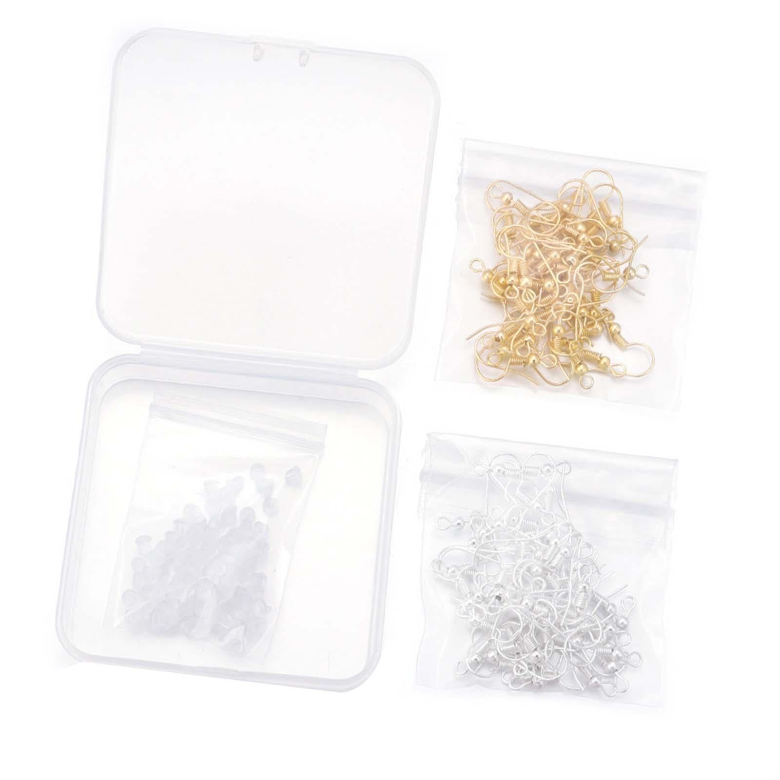 4xEarring Hooks DIY Jewelry Making Supplies Earring Backs Stoppers White K