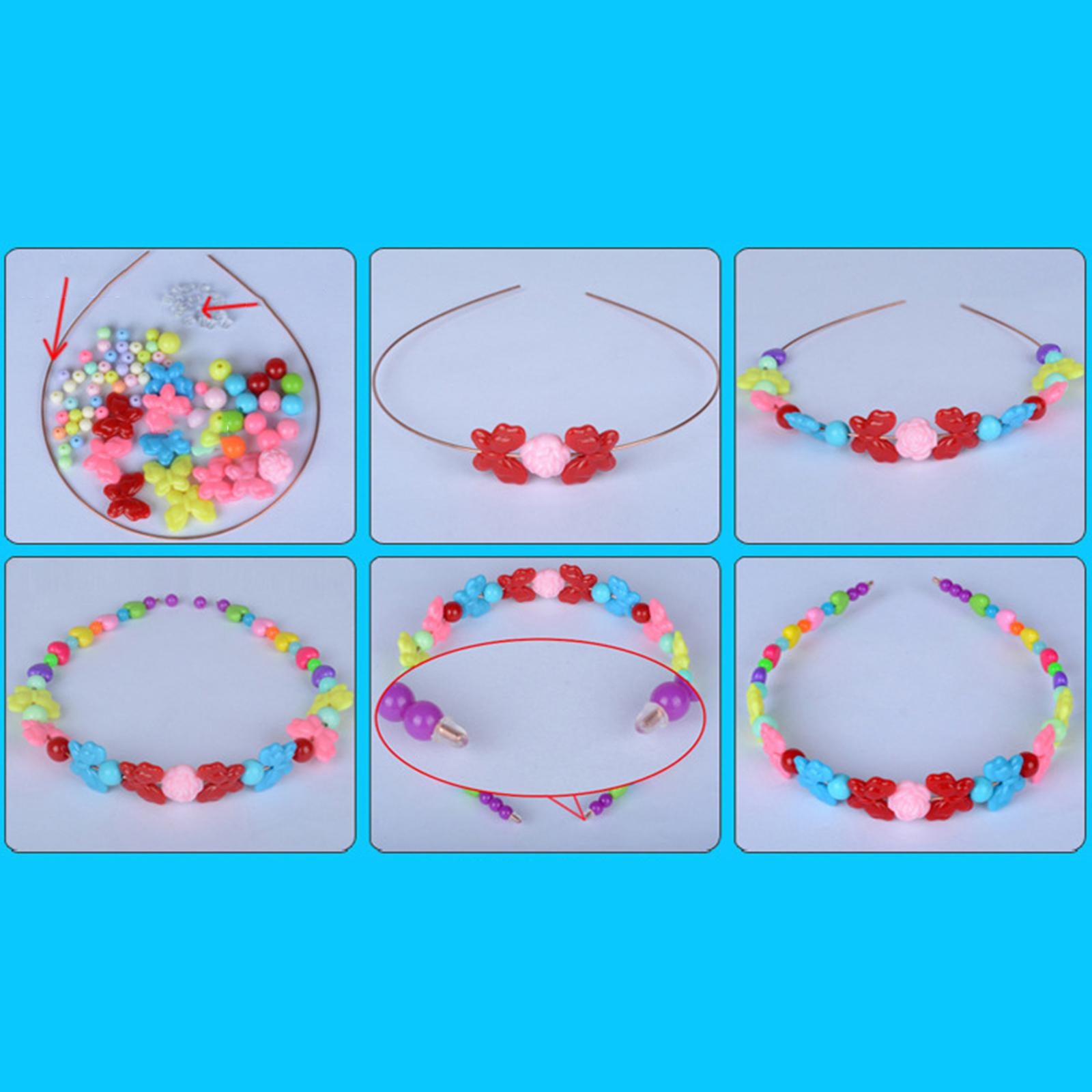 3xHandmade Bead Set Loose Spacer Beads for Necklace Jewelry Making Girl Toy Clear Color