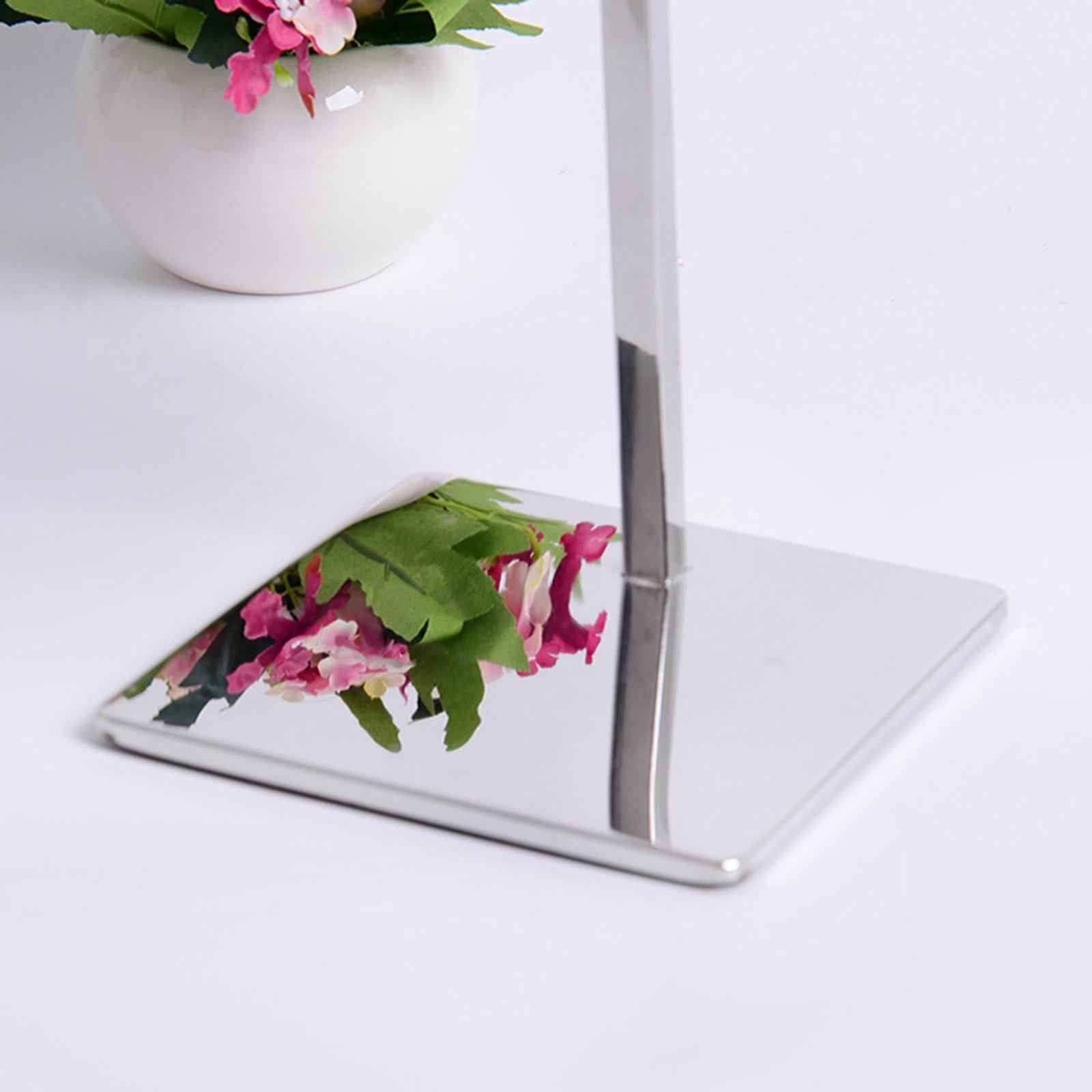 Stainless Steel Handbag Display Rack Adjustable Single  Bright Silver