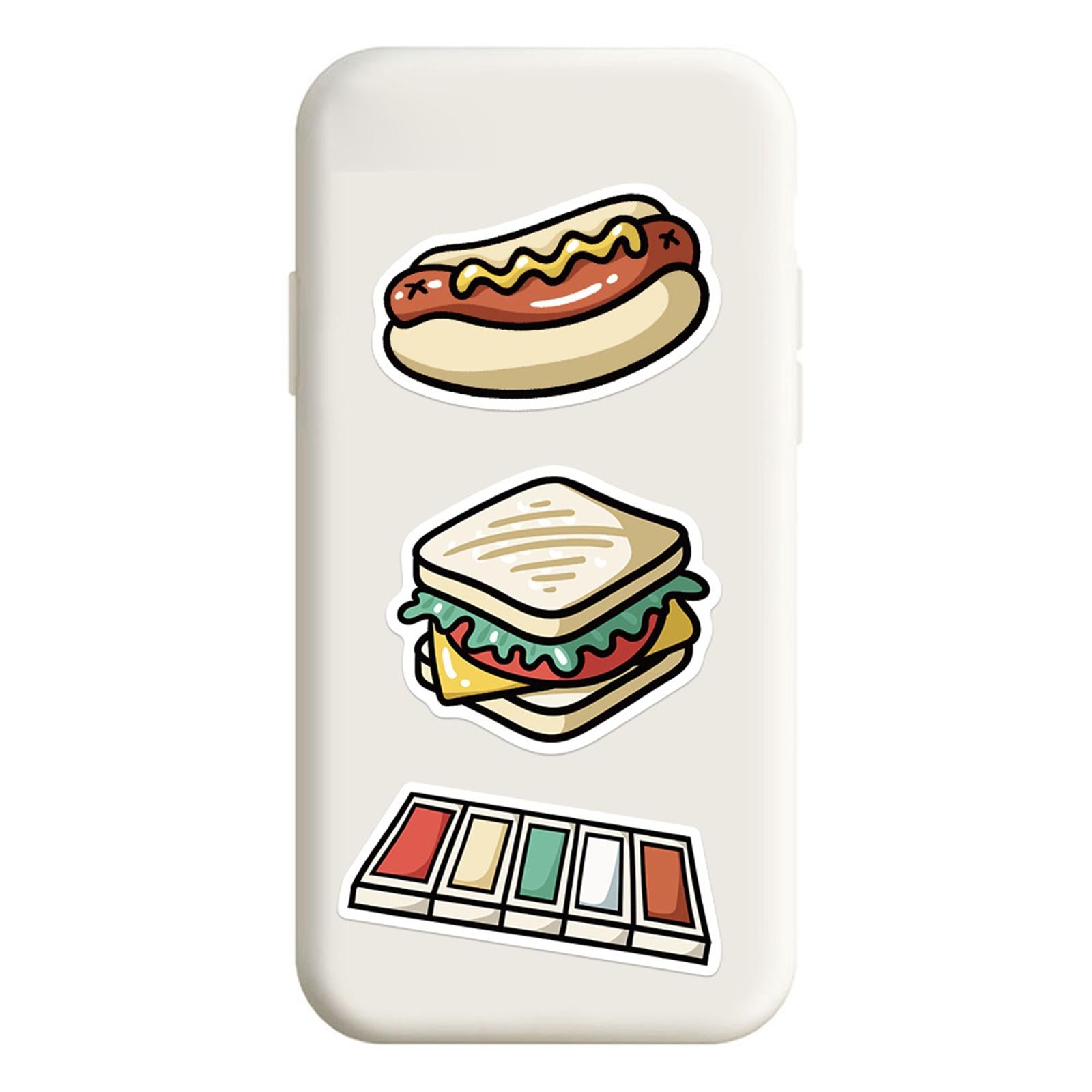 3x44Pcs Colorful Mixed Food Cartoon Stickers DIY Waterproof Fridge Decal