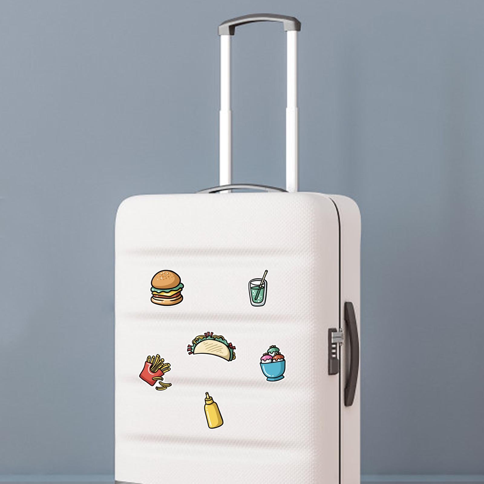 2x44Pcs Colorful Mixed Food Cartoon Stickers DIY Waterproof Fridge Decal