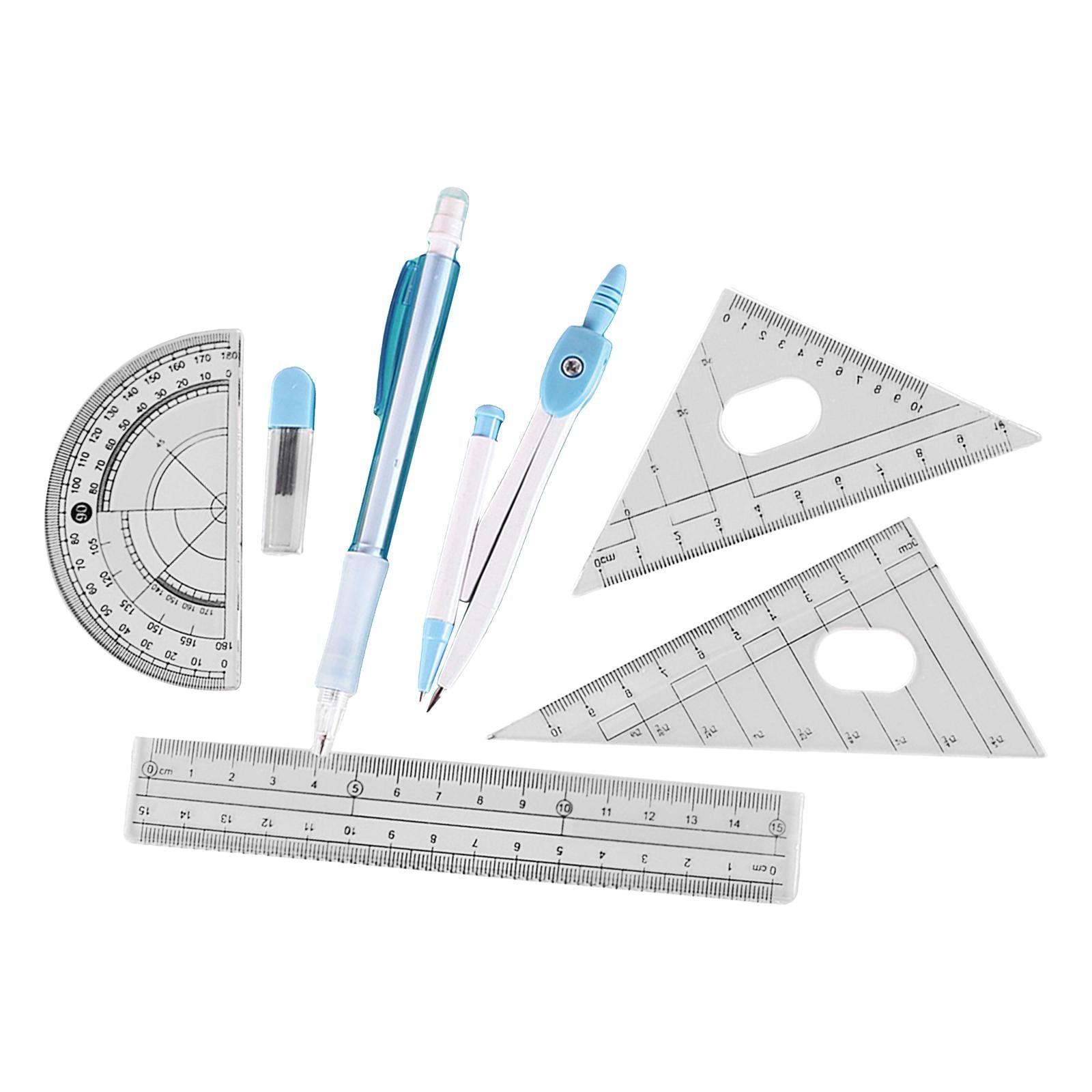 2xCompass Compasses Pen Set Pencil Lead for Study Office Supplies Drawing