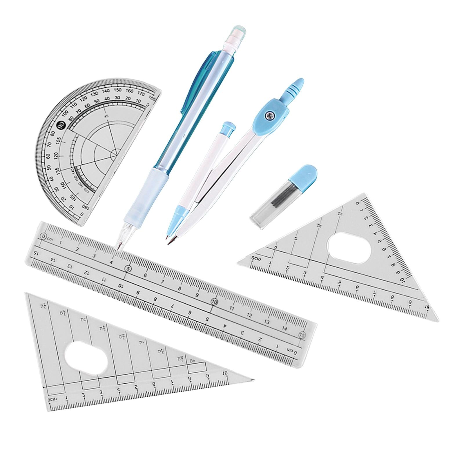 2xCompass Compasses Pen Set Pencil Lead for Study Office Supplies Drawing