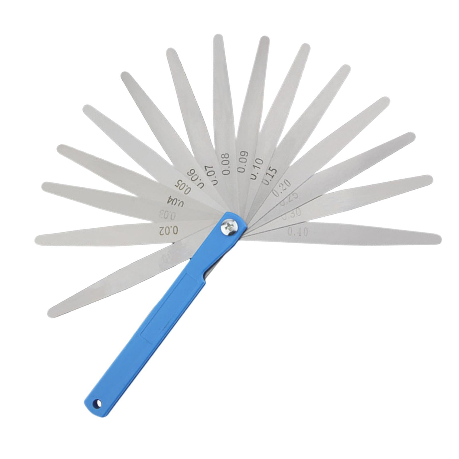 2xFeeler Gauge Stainless Steel Gap Measure 0.02-1mm Metric 17 Sheets Tool