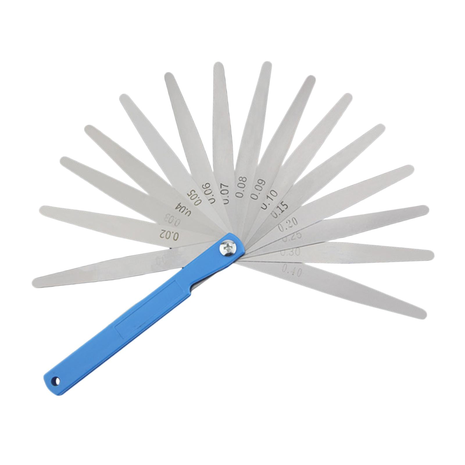 3xFeeler Gauge Stainless Steel Gap Measure 0.02-1mm Metric 17 Sheets Tool