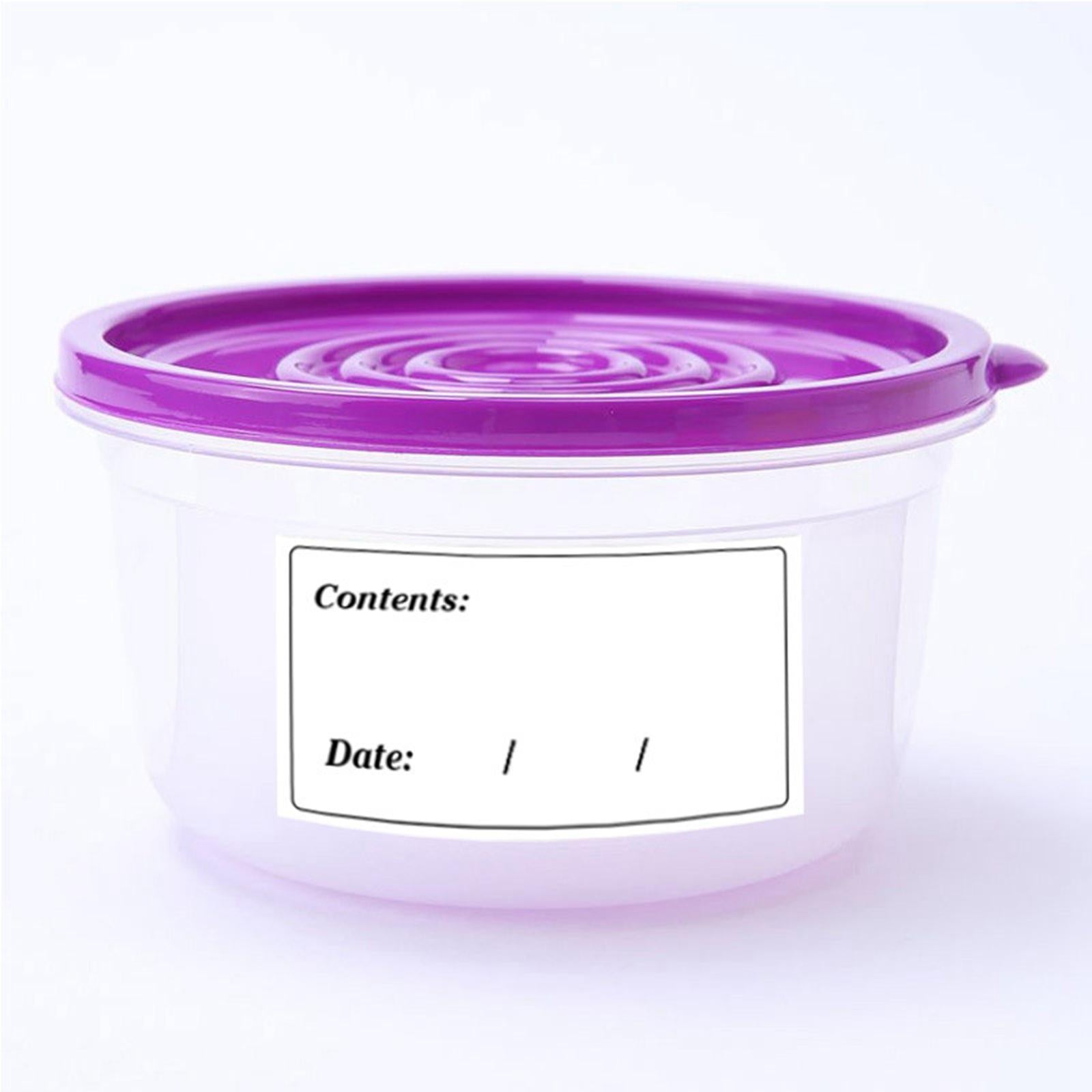 3x200x Freezer Labels Stickers 6Cmx3cm Home Storage Refrigerator Packing Black