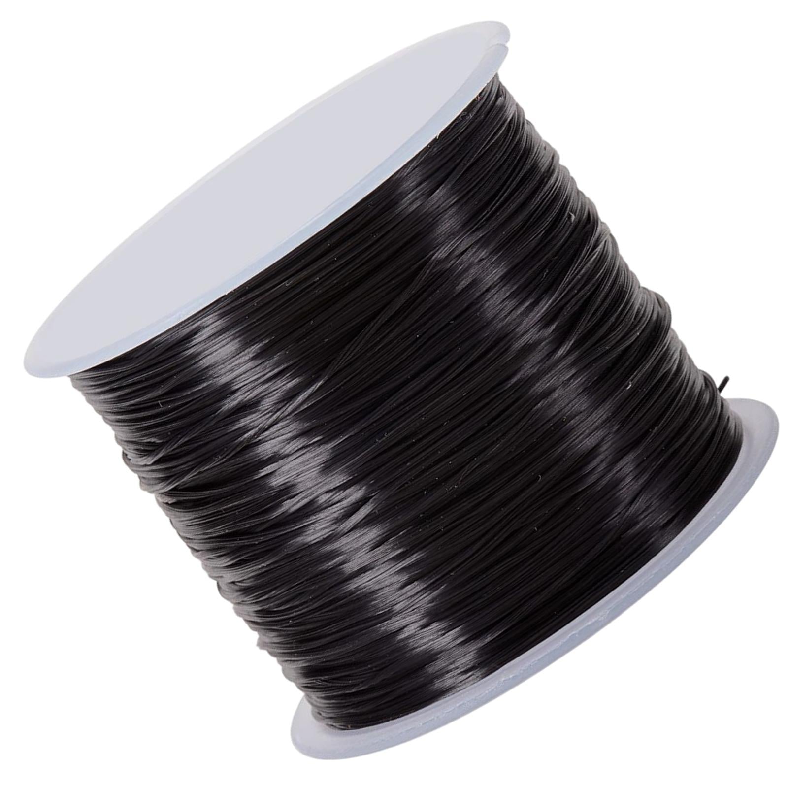 3x0.8mm Elastic String Beads Cord Thread Stretchy for Beading DIY Accessories Black
