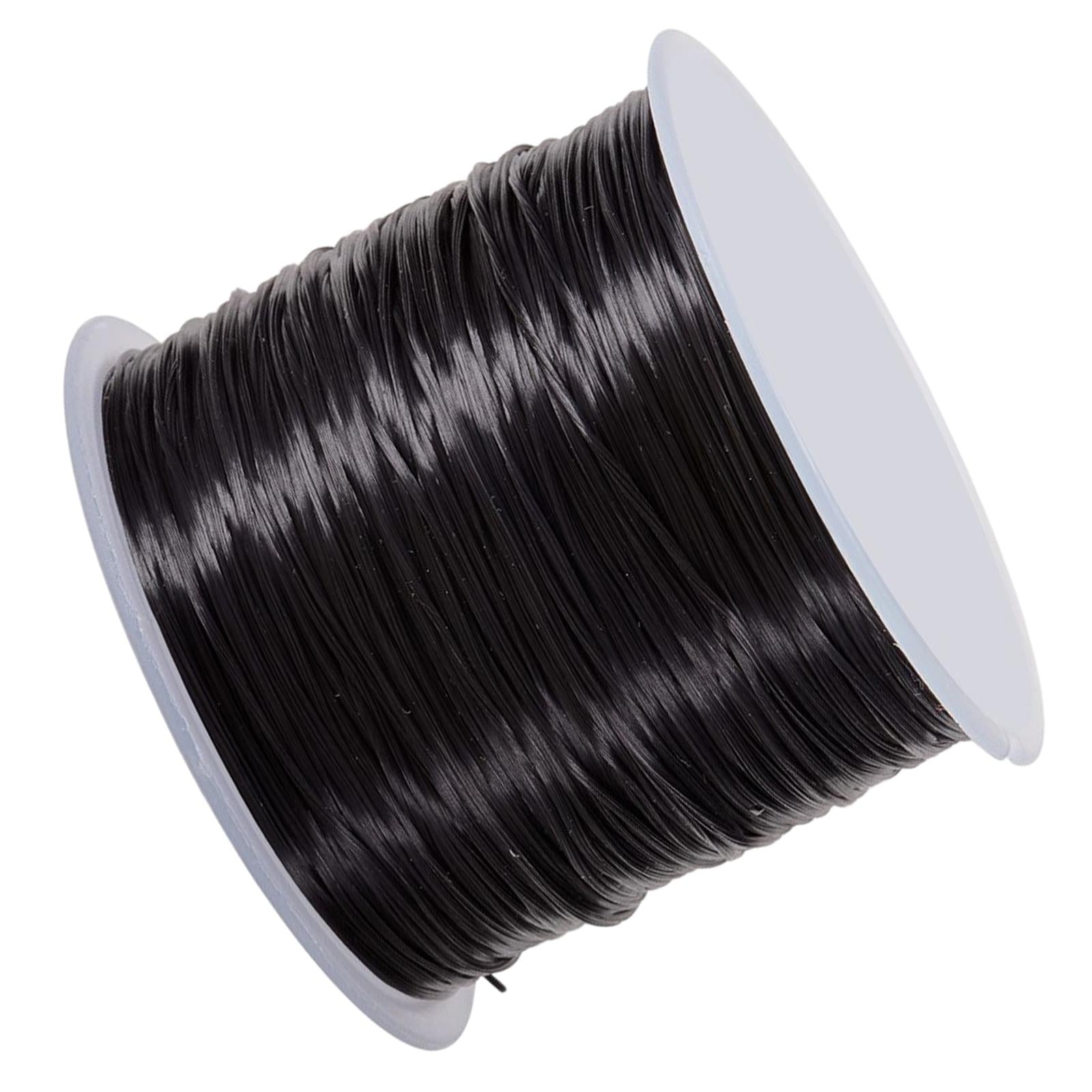2x0.8mm Elastic String Beads Cord Thread Stretchy for Beading DIY Accessories Black
