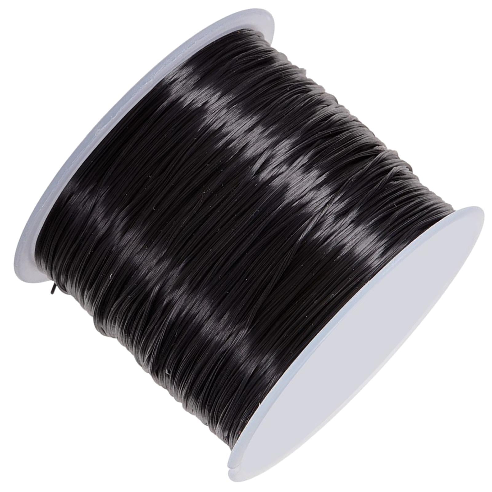 2x0.8mm Elastic String Beads Cord Thread Stretchy for Beading DIY Accessories Black